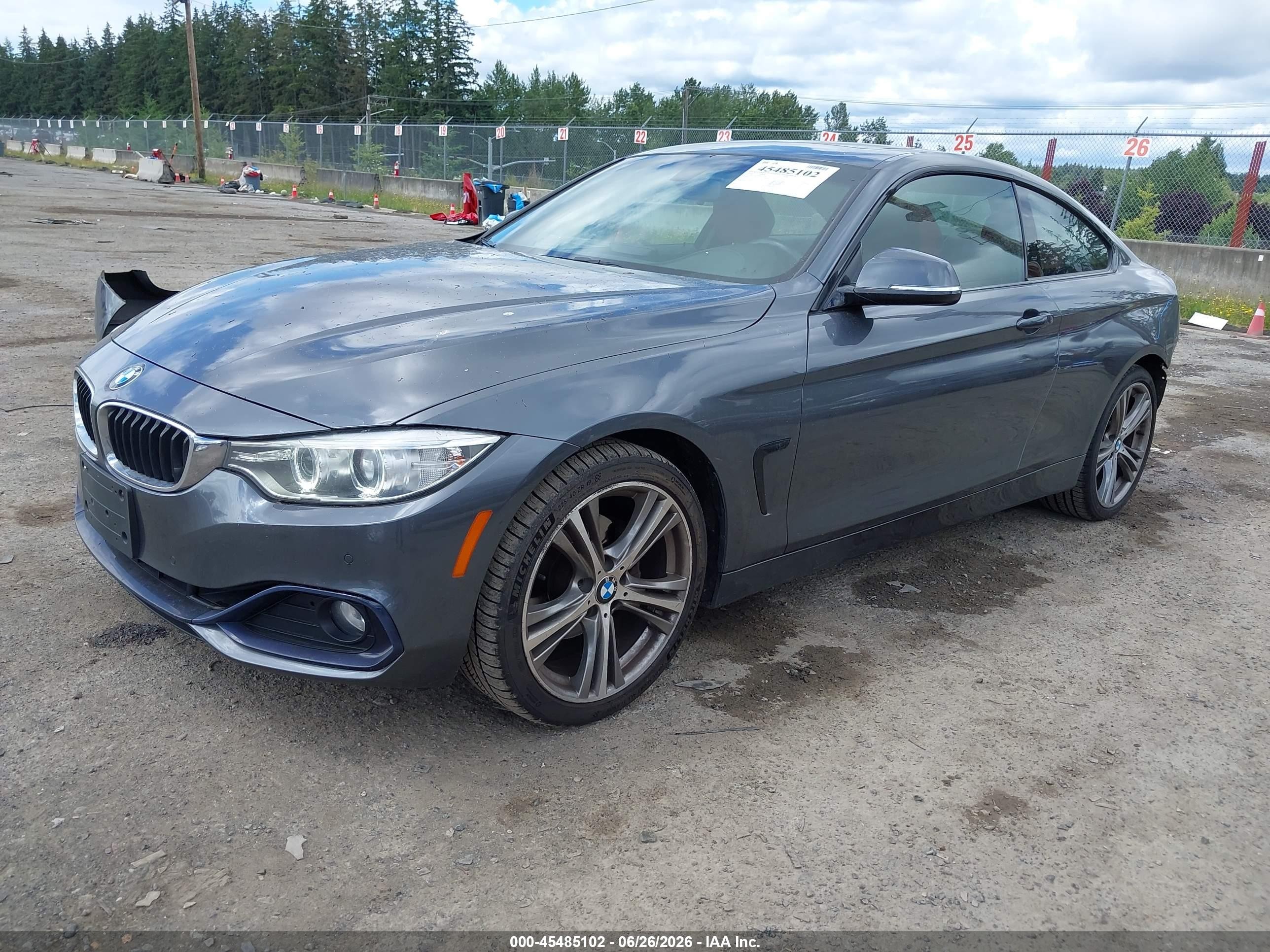 2014 Bmw 428i Xdrive Gray vin: WBA3N5C59EF717226