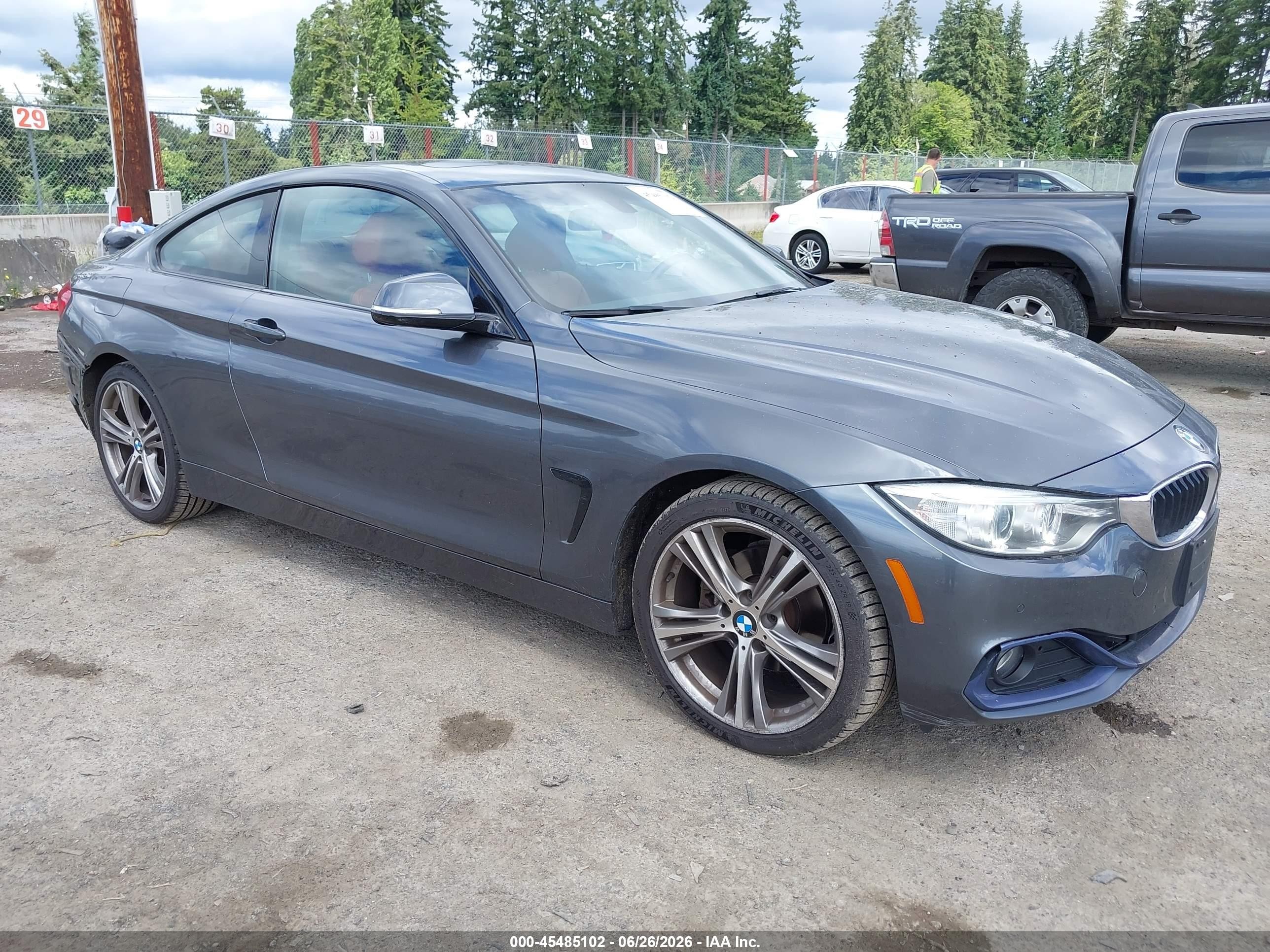 2014 Bmw 428i Xdrive Gray vin: WBA3N5C59EF717226