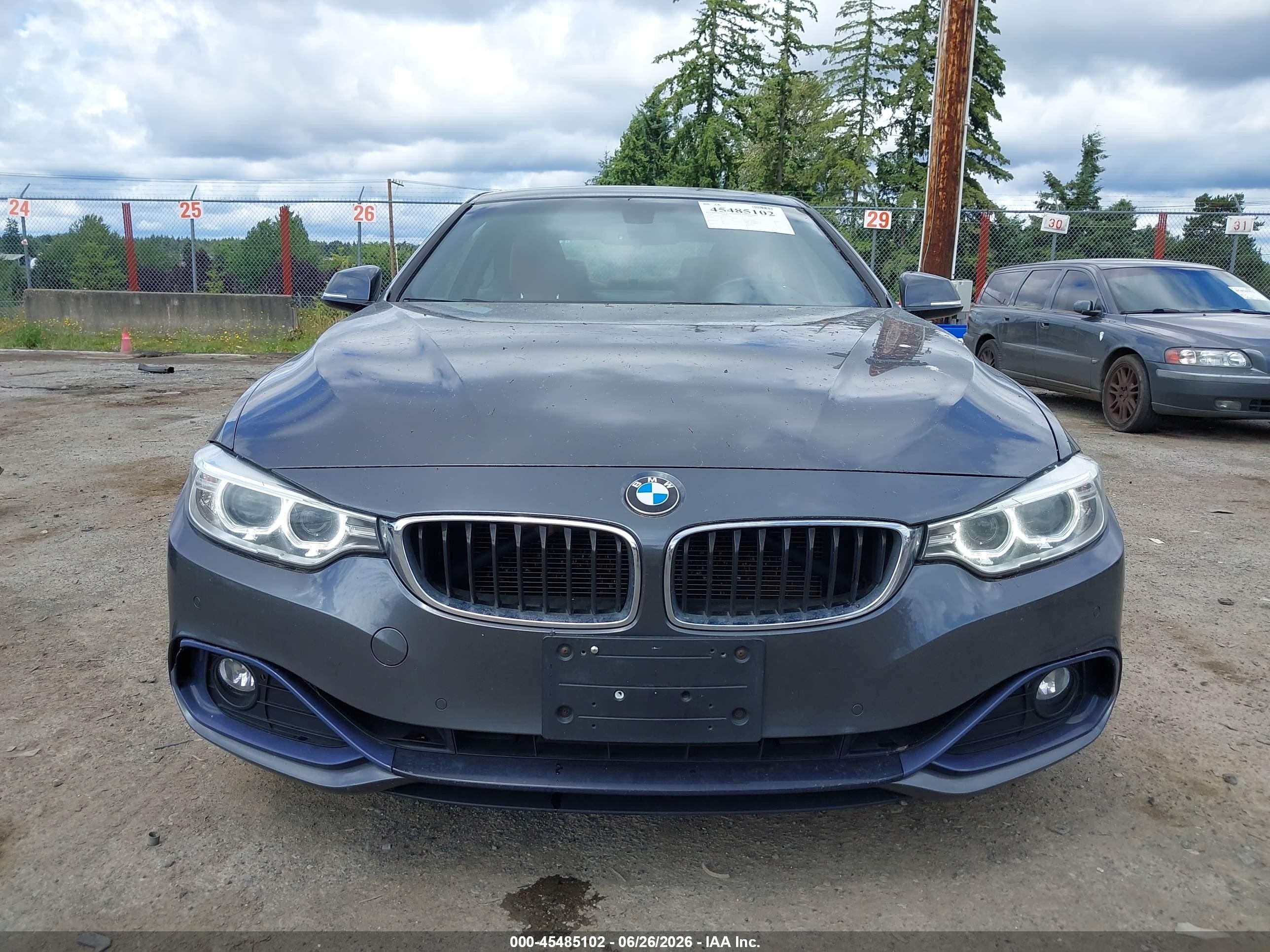 2014 Bmw 428i Xdrive Gray vin: WBA3N5C59EF717226