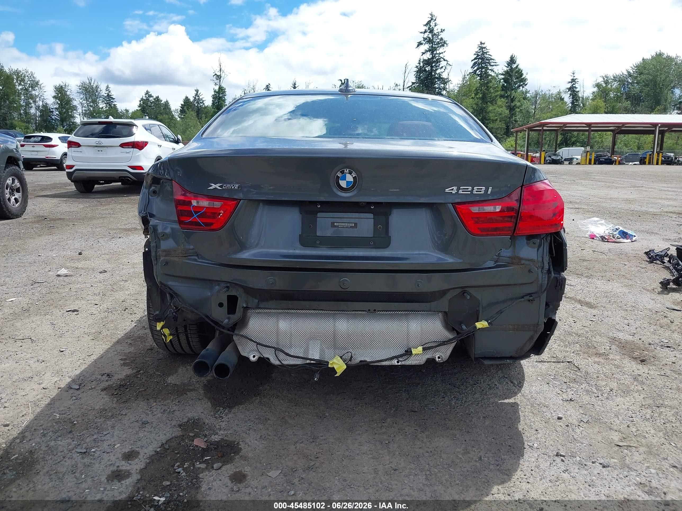 2014 Bmw 428i Xdrive Gray vin: WBA3N5C59EF717226