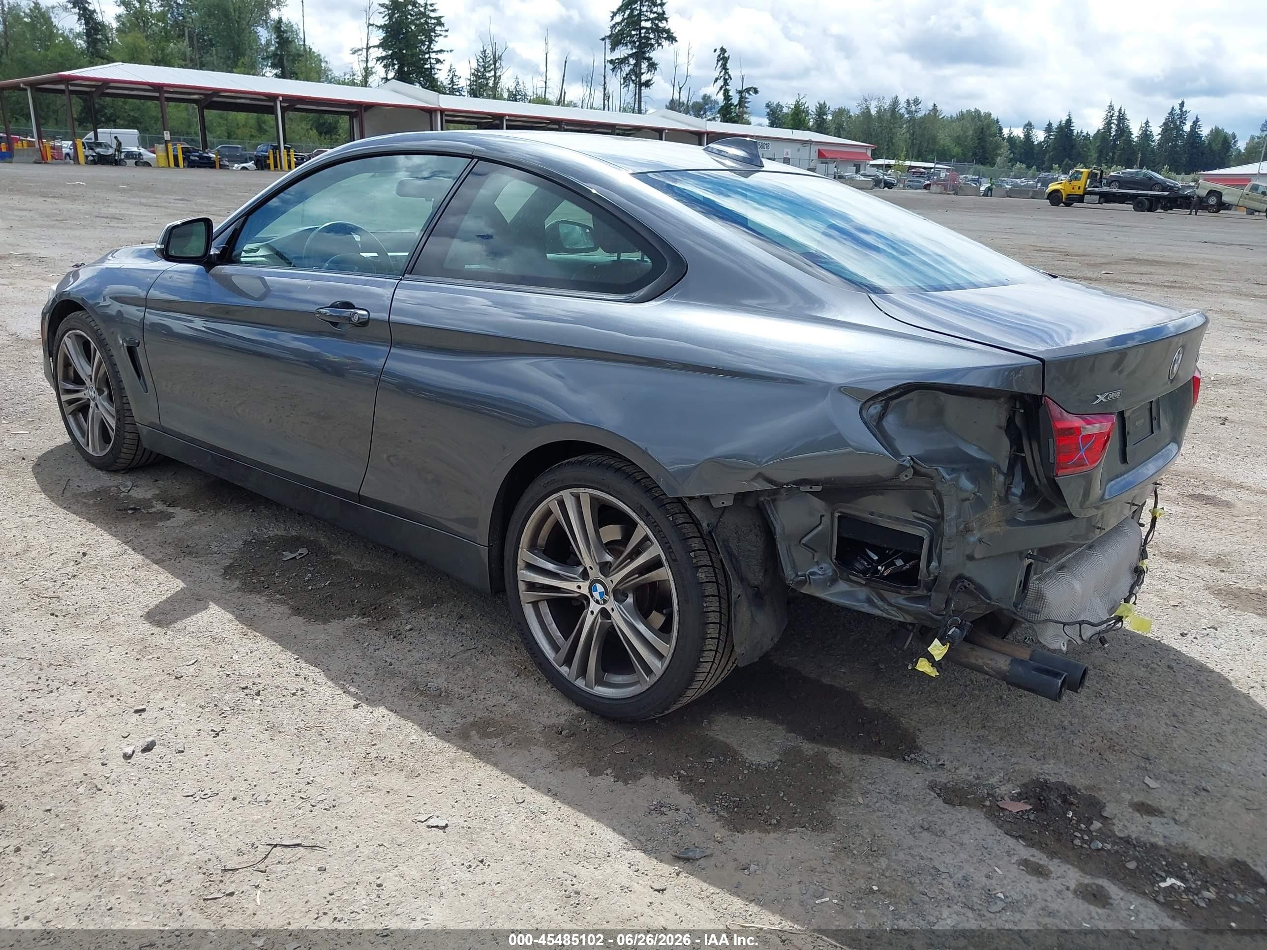 2014 Bmw 428i Xdrive Gray vin: WBA3N5C59EF717226