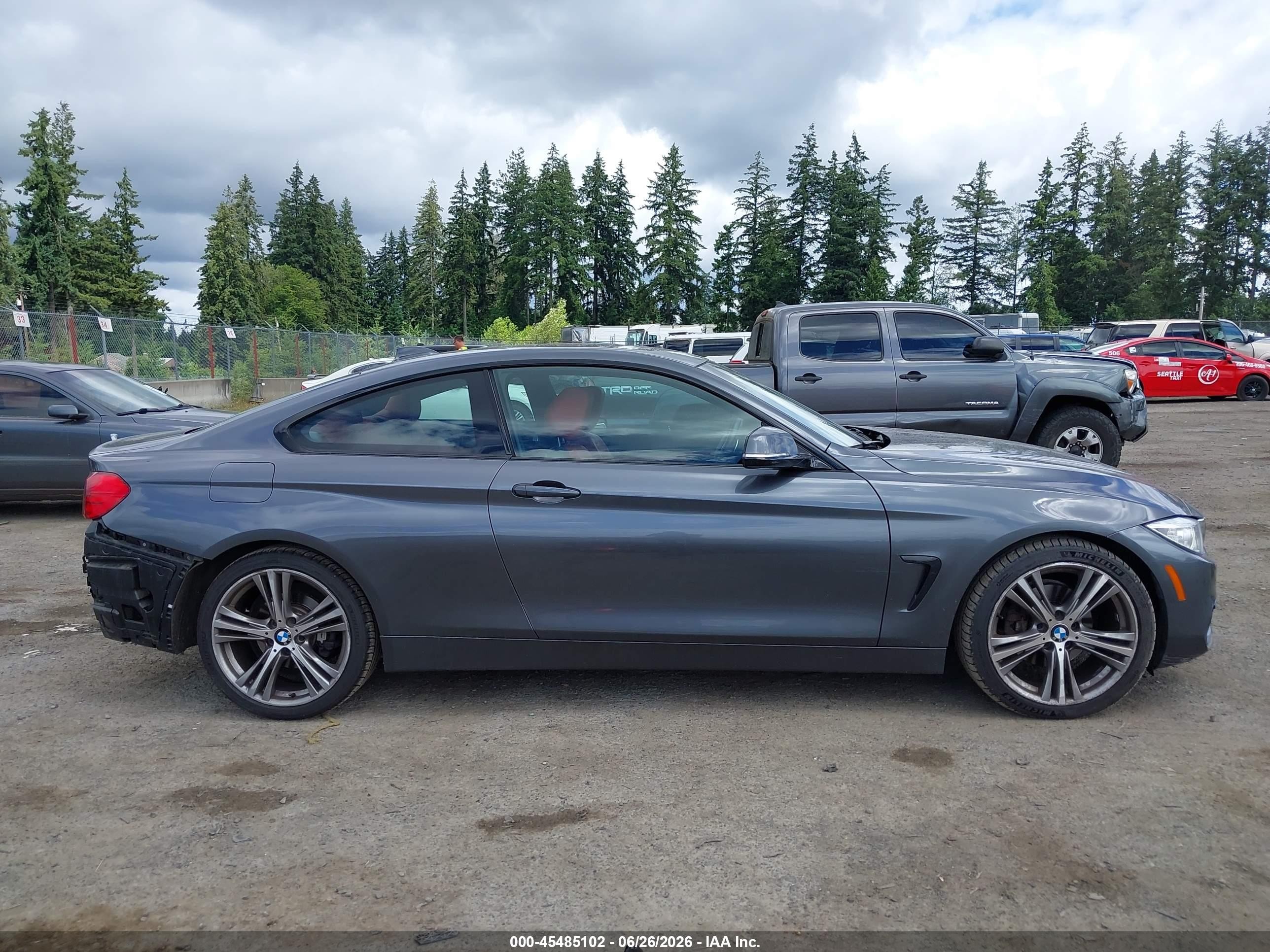 2014 Bmw 428i Xdrive Gray vin: WBA3N5C59EF717226