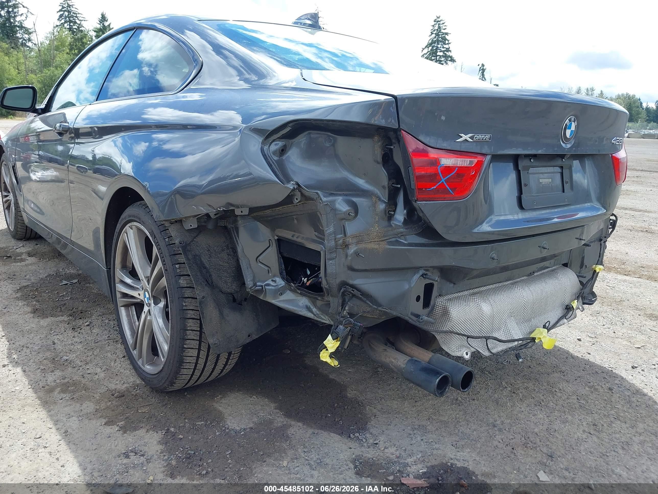 2014 Bmw 428i Xdrive Gray vin: WBA3N5C59EF717226