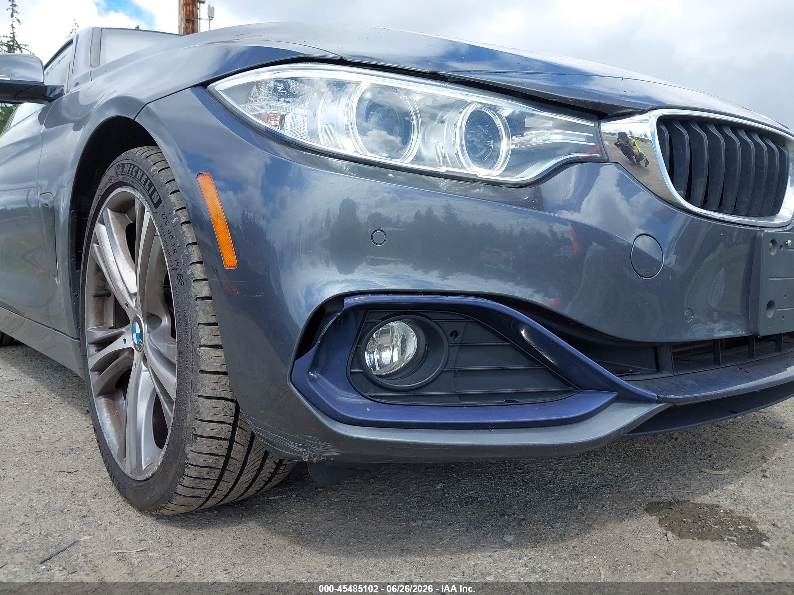 2014 Bmw 428i Xdrive Gray vin: WBA3N5C59EF717226
