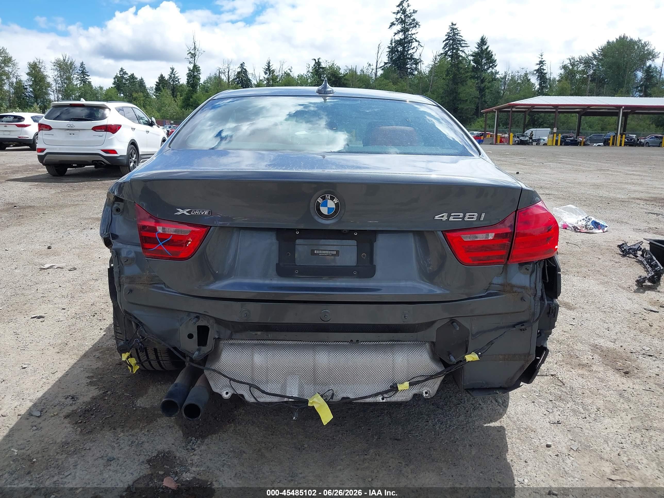 2014 Bmw 428i Xdrive Gray vin: WBA3N5C59EF717226