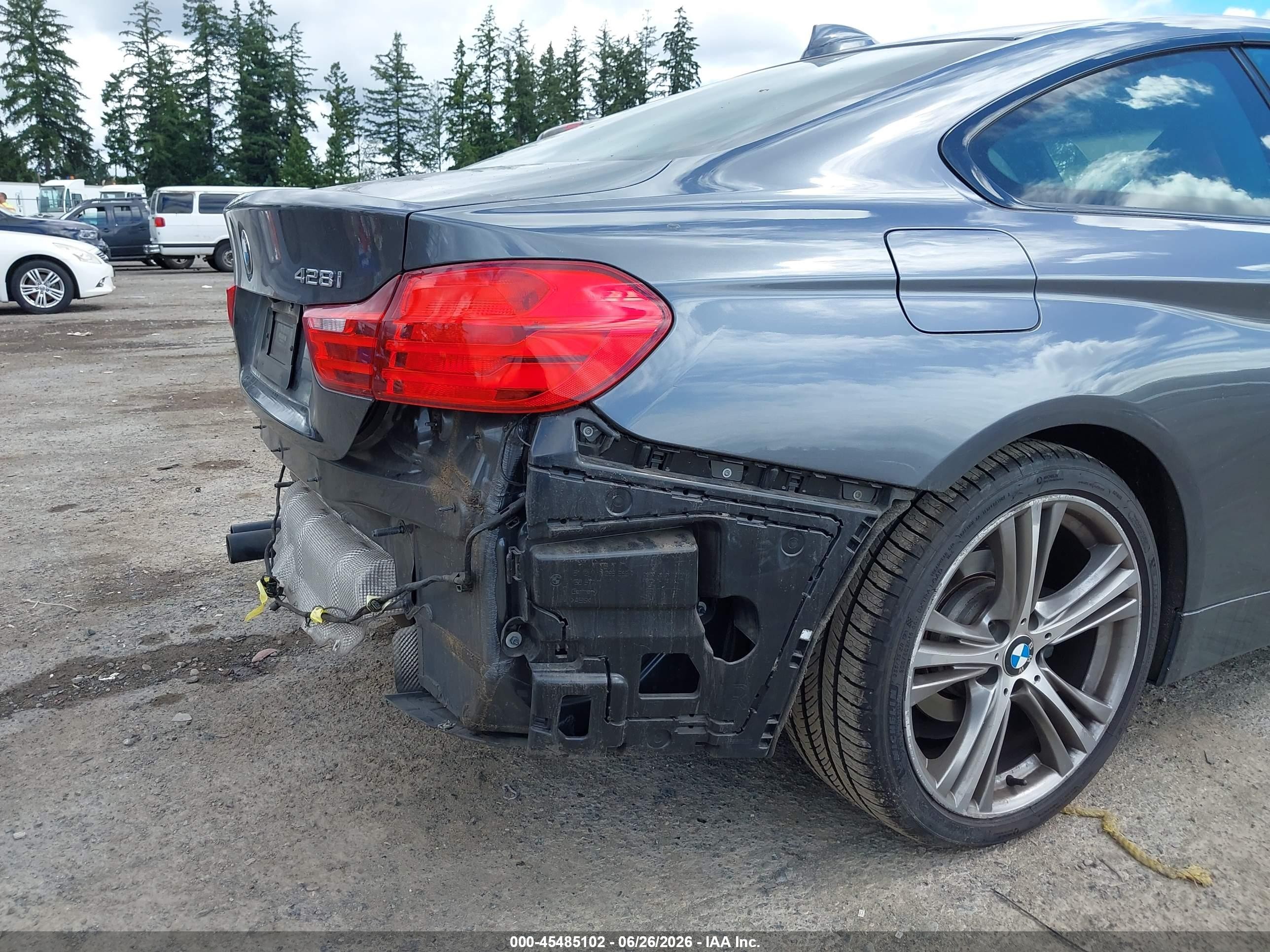 2014 Bmw 428i Xdrive Gray vin: WBA3N5C59EF717226