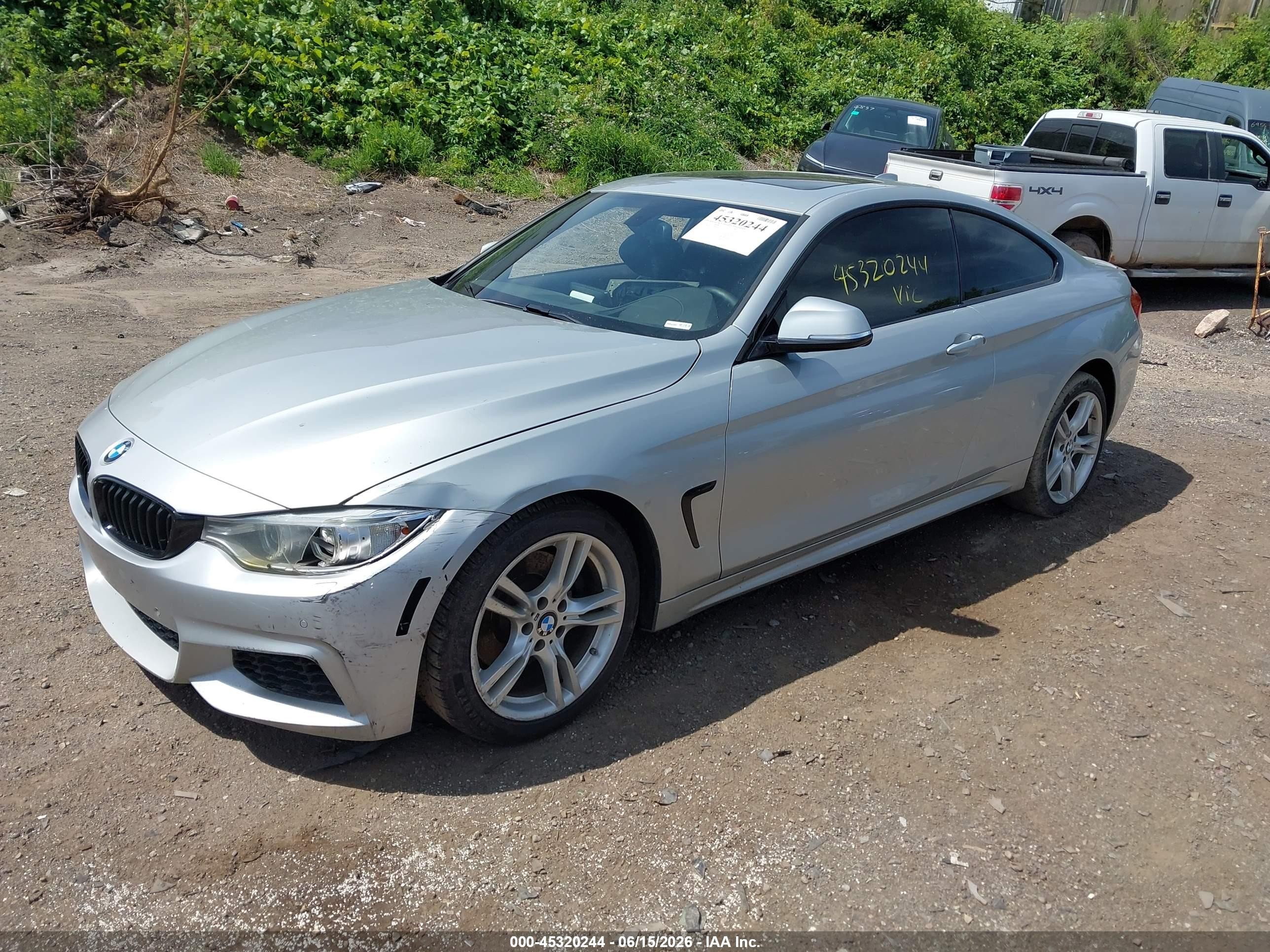 2015 Bmw 428i Xdrive Silver vin: WBA3N5C59FK484585