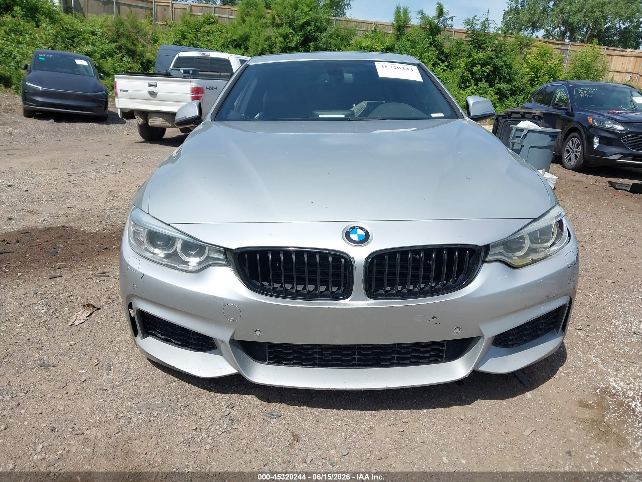 2015 Bmw 428i Xdrive Silver vin: WBA3N5C59FK484585