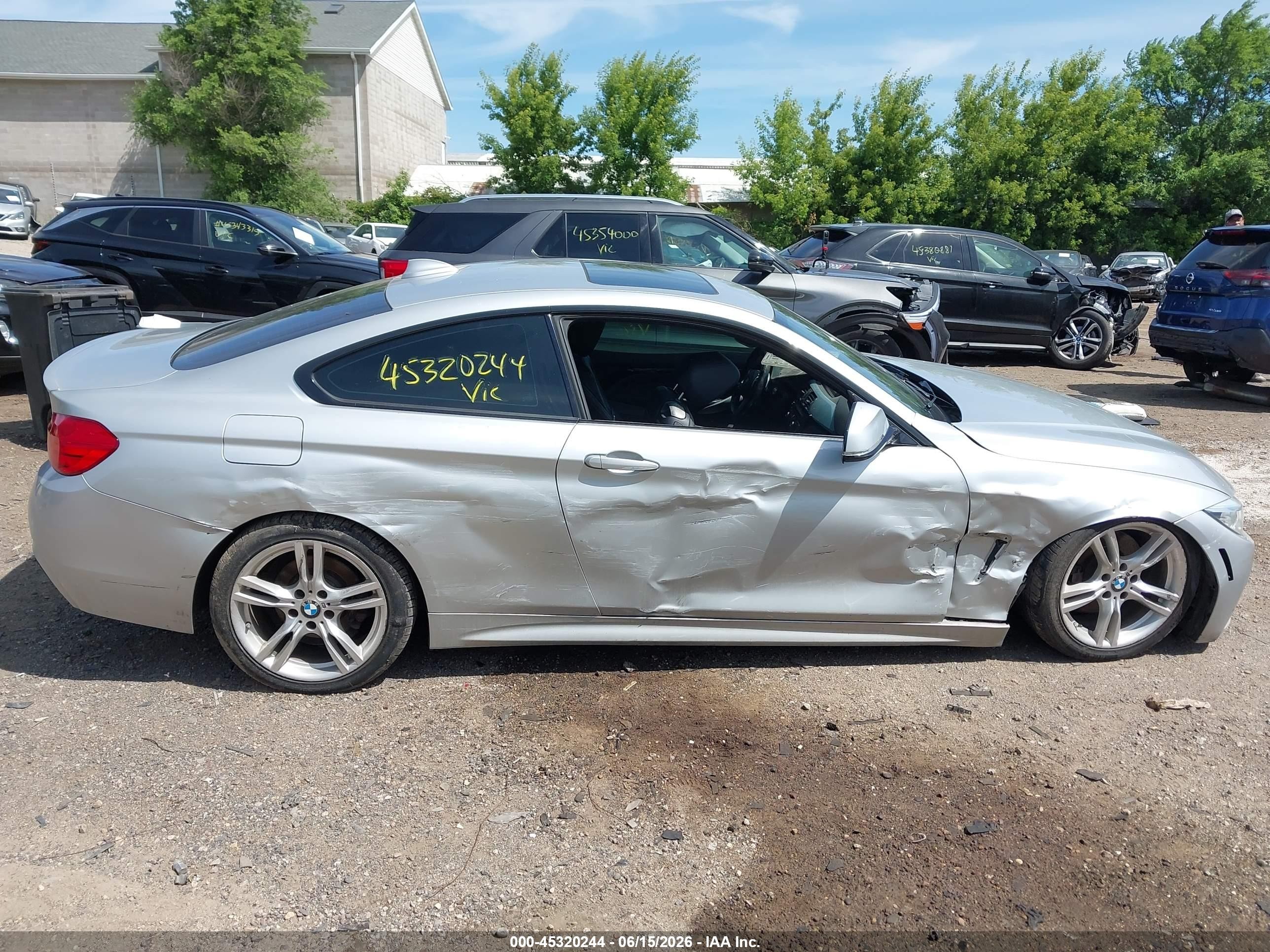 2015 Bmw 428i Xdrive Silver vin: WBA3N5C59FK484585