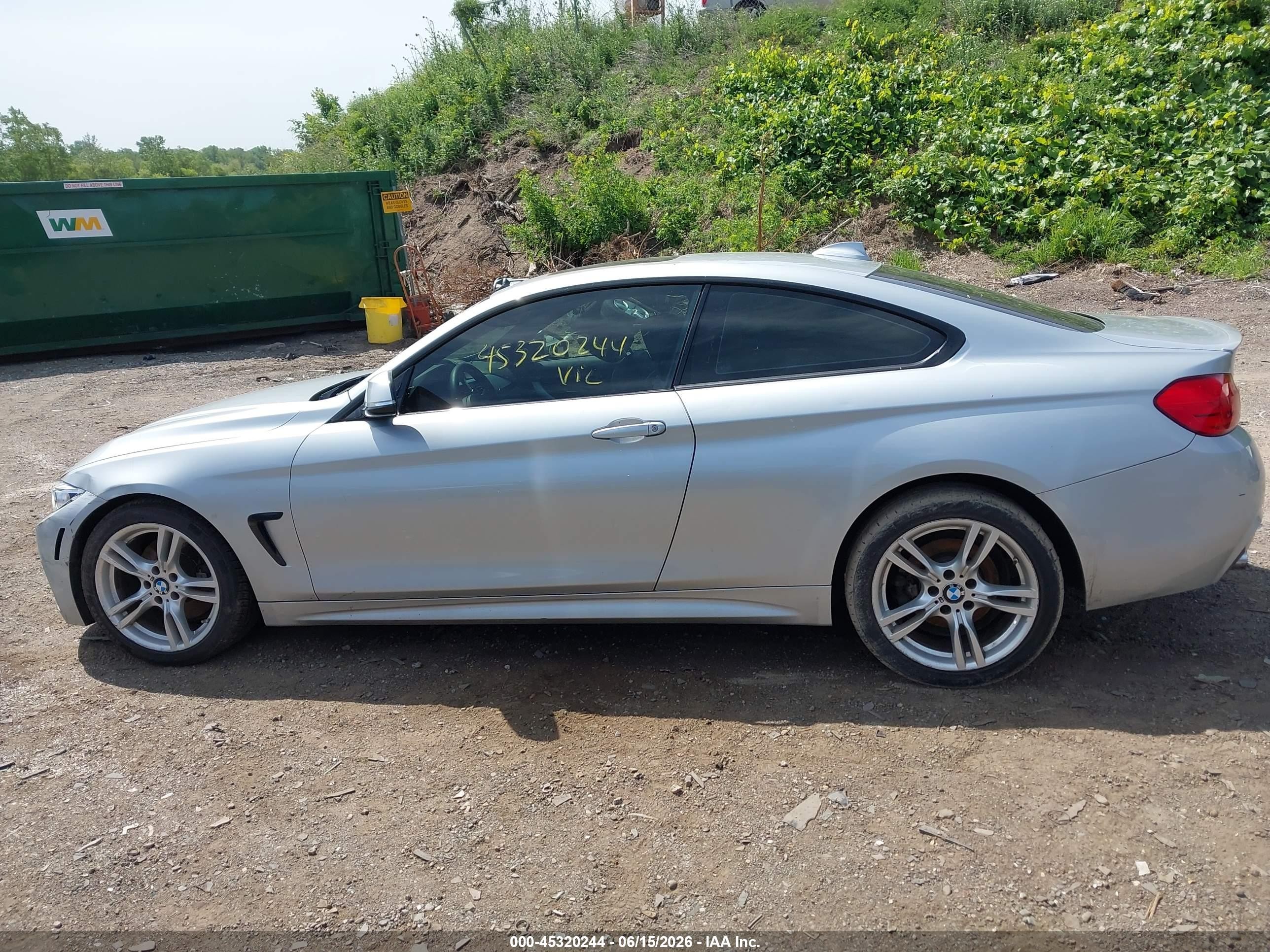 2015 Bmw 428i Xdrive Silver vin: WBA3N5C59FK484585