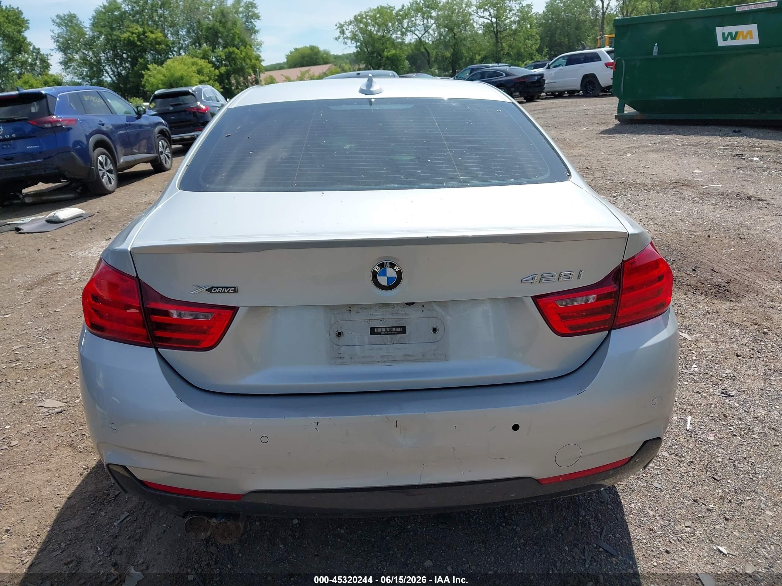 2015 Bmw 428i Xdrive Silver vin: WBA3N5C59FK484585