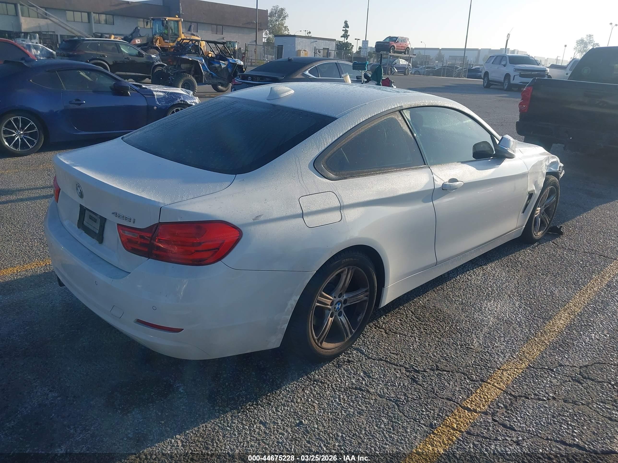 2014 Bmw 428i   White vin: WBA3N7C50EF719149
