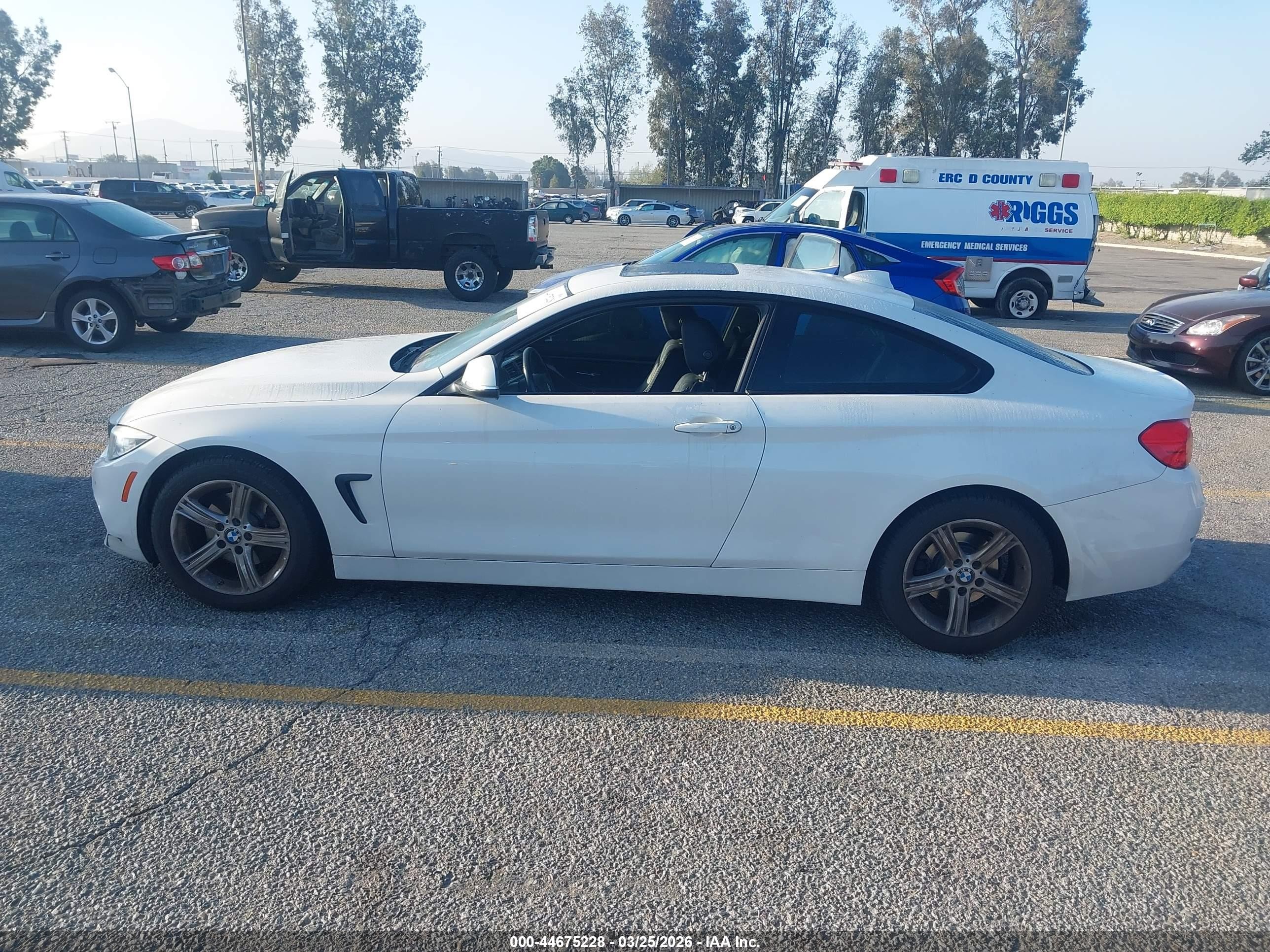 2014 Bmw 428i   White vin: WBA3N7C50EF719149