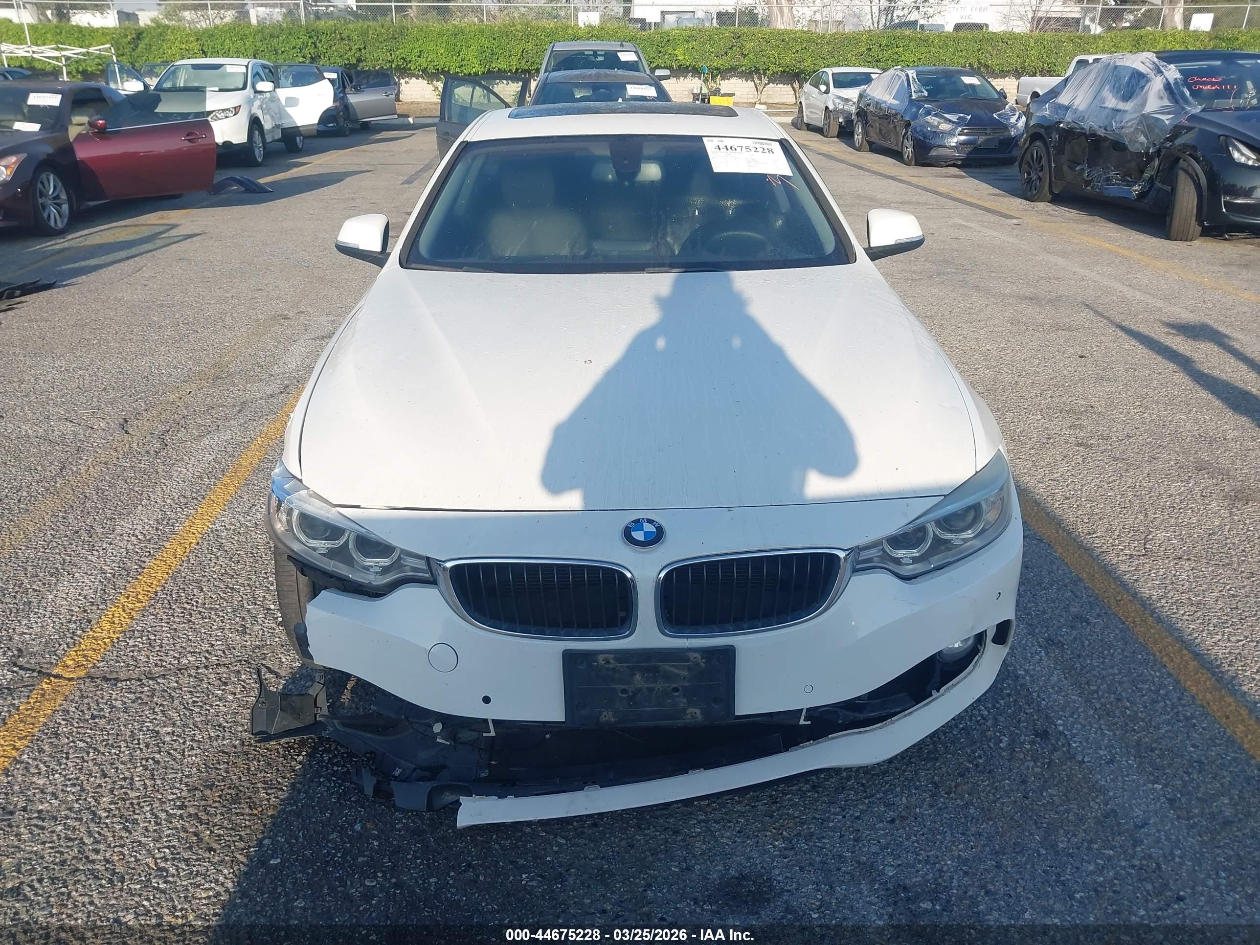 2014 Bmw 428i   White vin: WBA3N7C50EF719149
