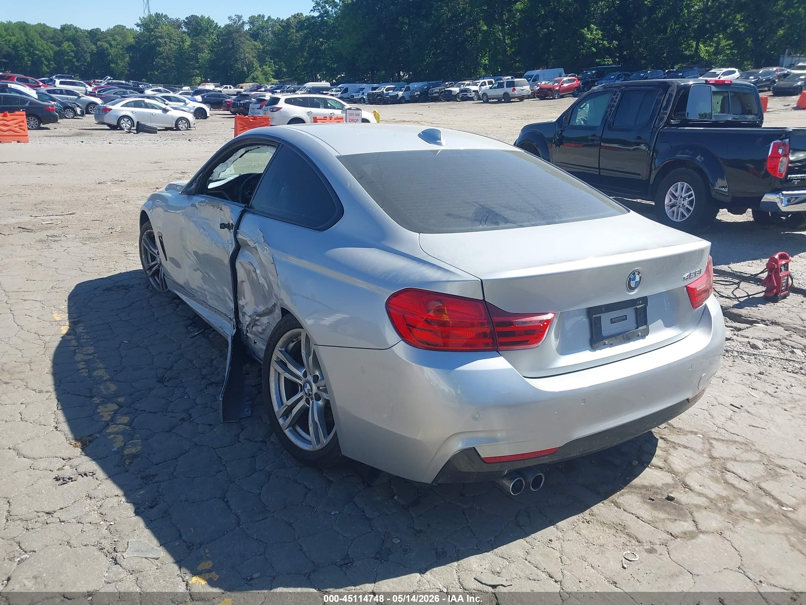 2014 Bmw 428i   Silver vin: WBA3N7C51EF718172