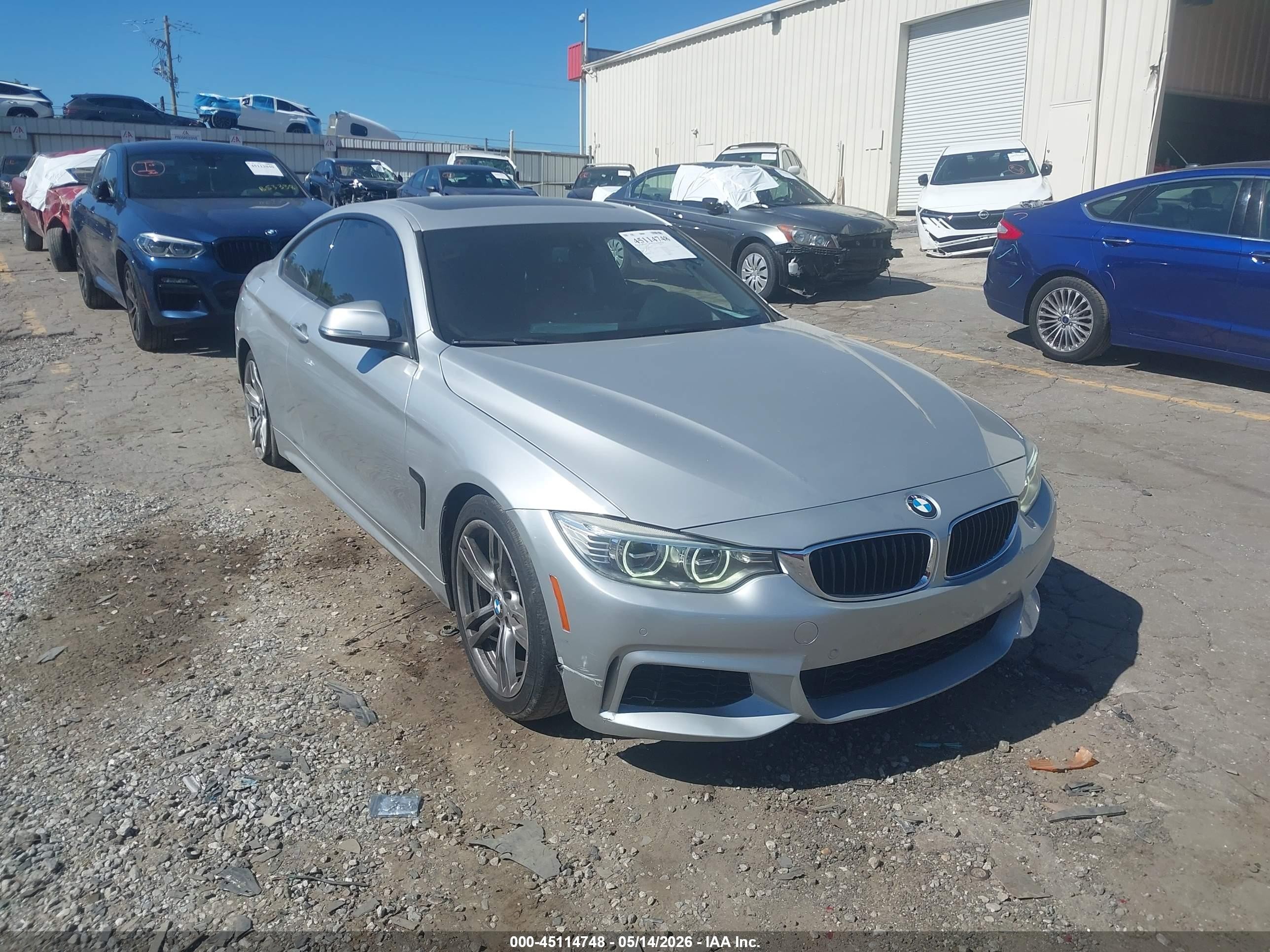 2014 Bmw 428i   Silver vin: WBA3N7C51EF718172