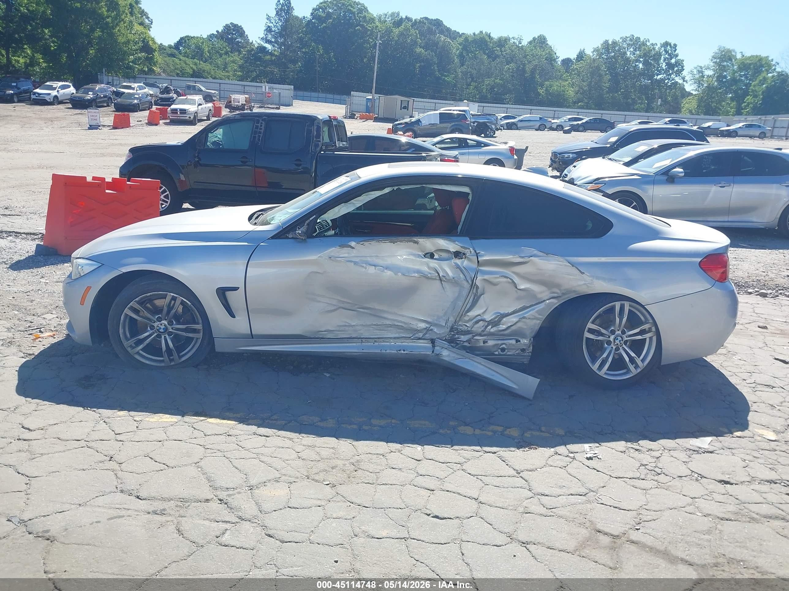 2014 Bmw 428i   Silver vin: WBA3N7C51EF718172