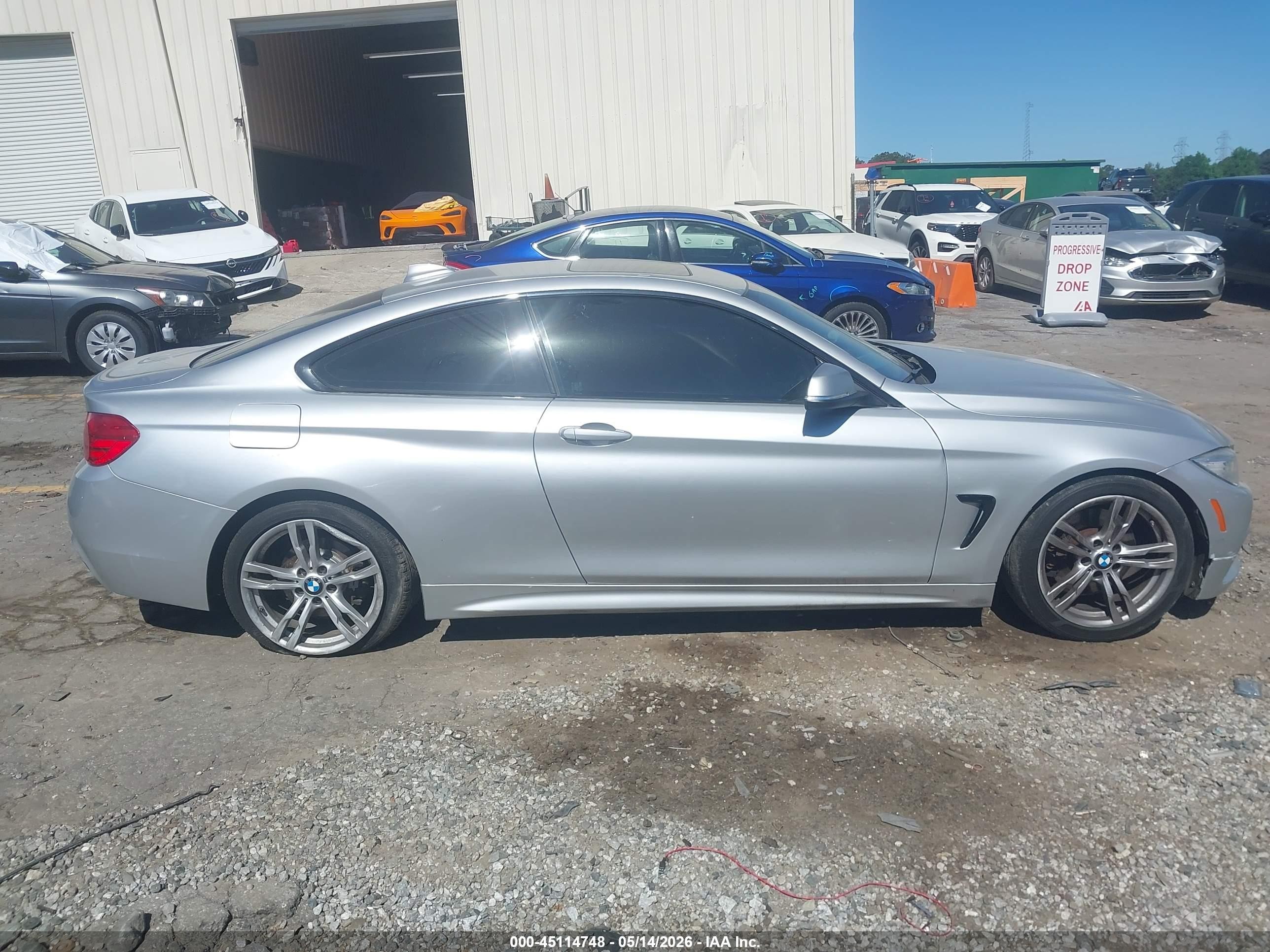 2014 Bmw 428i   Silver vin: WBA3N7C51EF718172