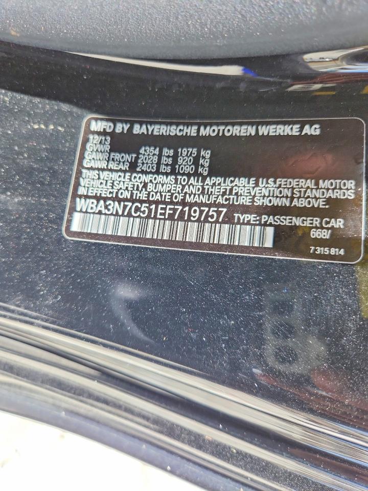 2014 Bmw 428 I Black vin: WBA3N7C51EF719757