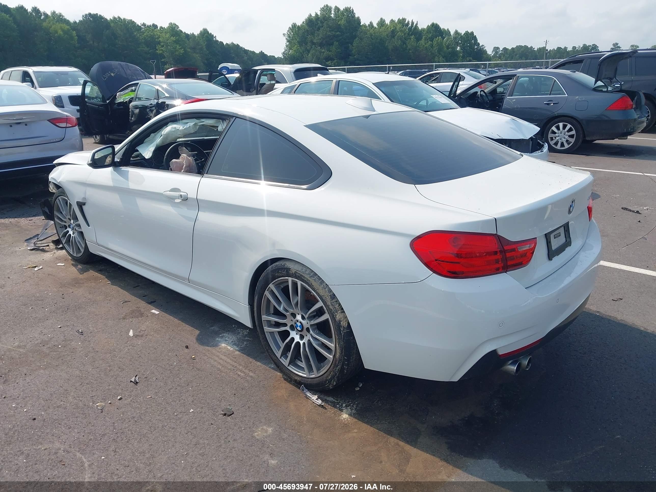 2015 Bmw 428i   White vin: WBA3N7C51FK222491