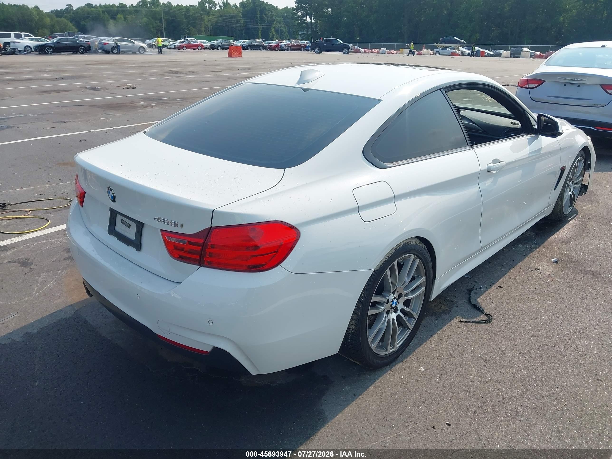 2015 Bmw 428i   White vin: WBA3N7C51FK222491