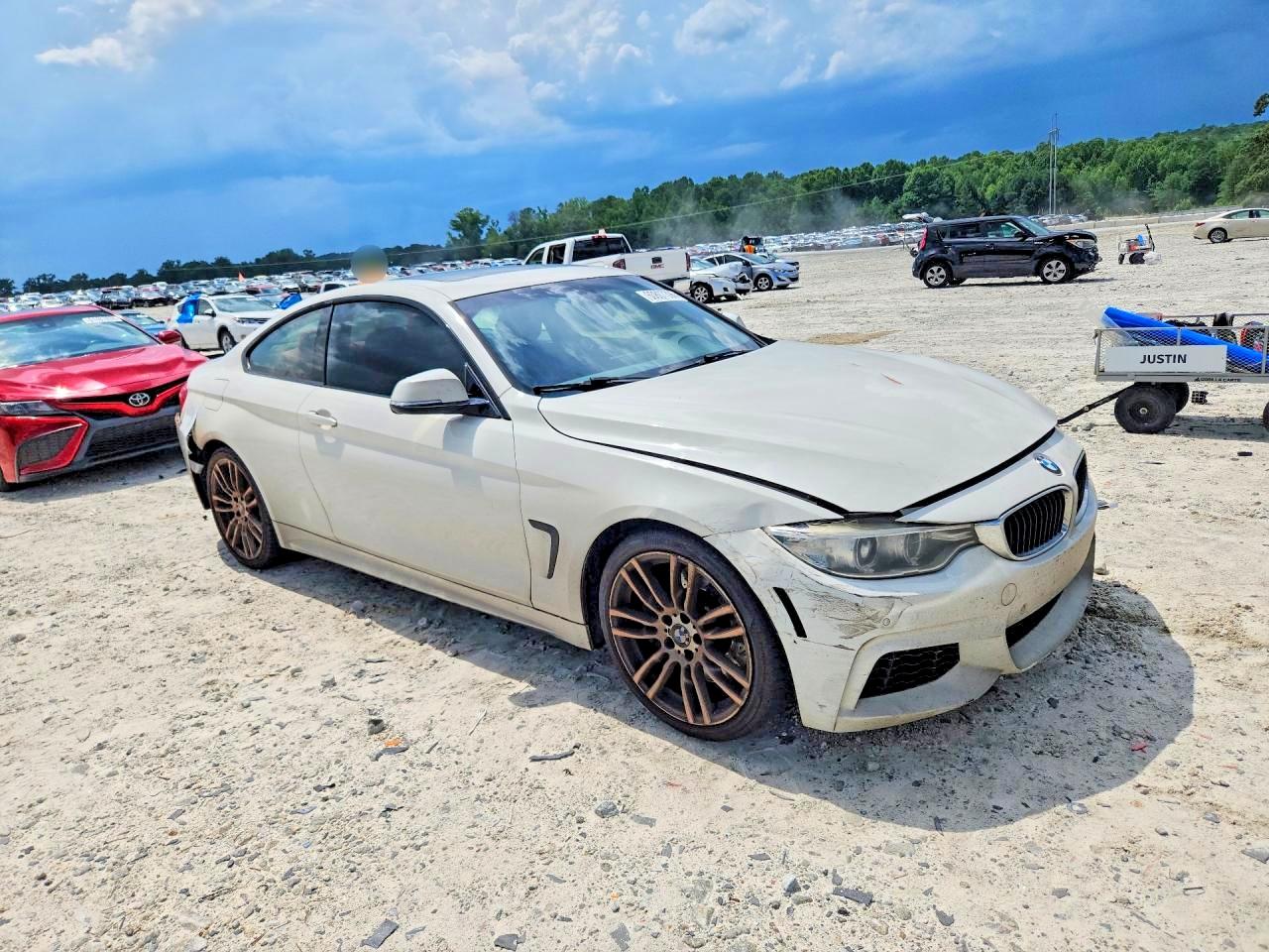 2015 Bmw 428 I White vin: WBA3N7C51FK225116