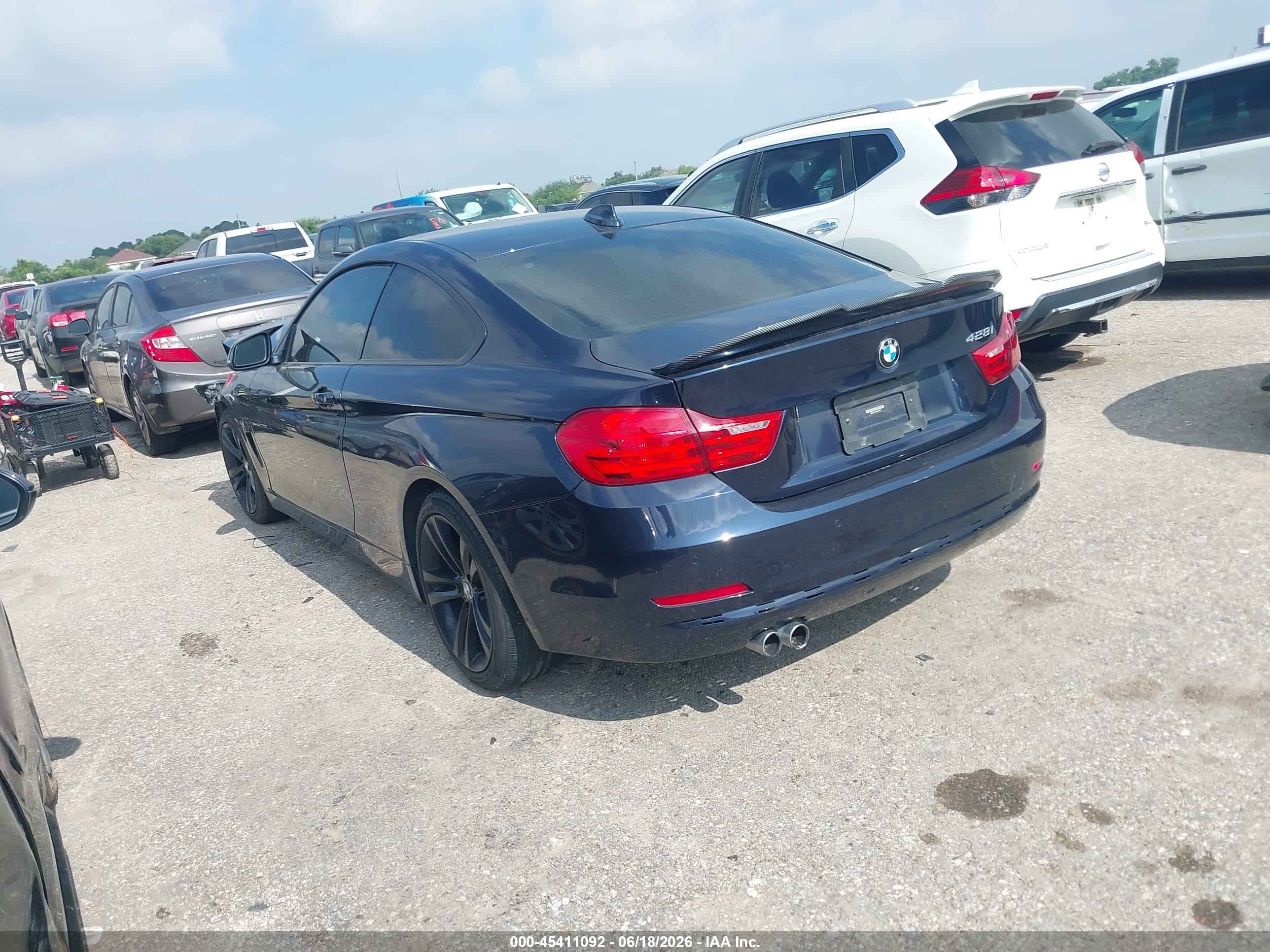 2016 Bmw 428i Blue vin: WBA3N7C52GK226566