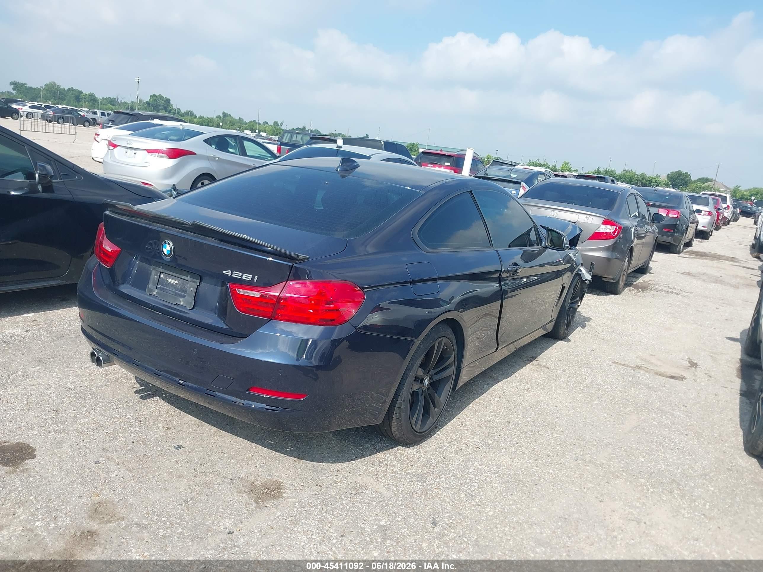2016 Bmw 428i Blue vin: WBA3N7C52GK226566