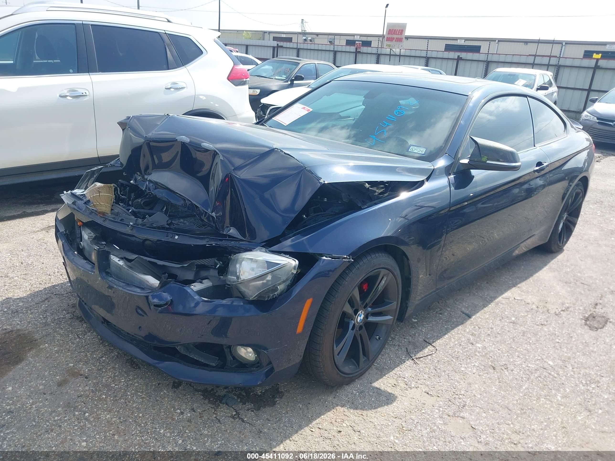 2016 Bmw 428i Blue vin: WBA3N7C52GK226566