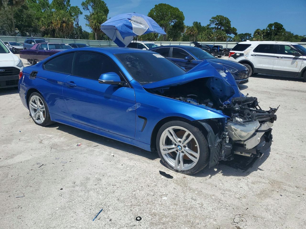 2014 Bmw 428 I Blue vin: WBA3N7C53EK221244