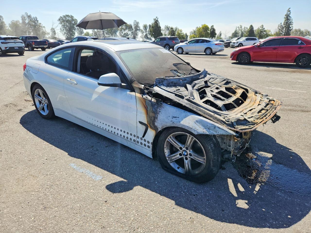 2015 Bmw 428 I White vin: WBA3N7C53FK222430