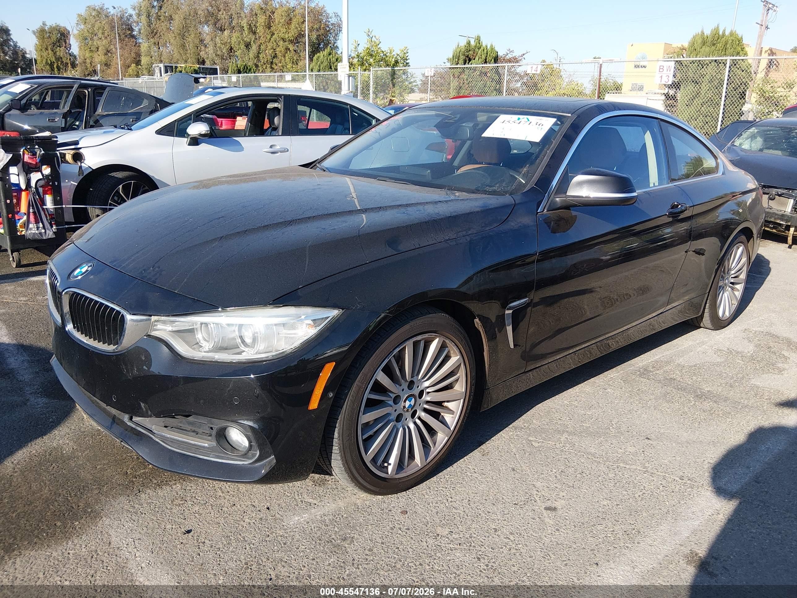 2014 Bmw 428i Black vin: WBA3N7C54EF718635