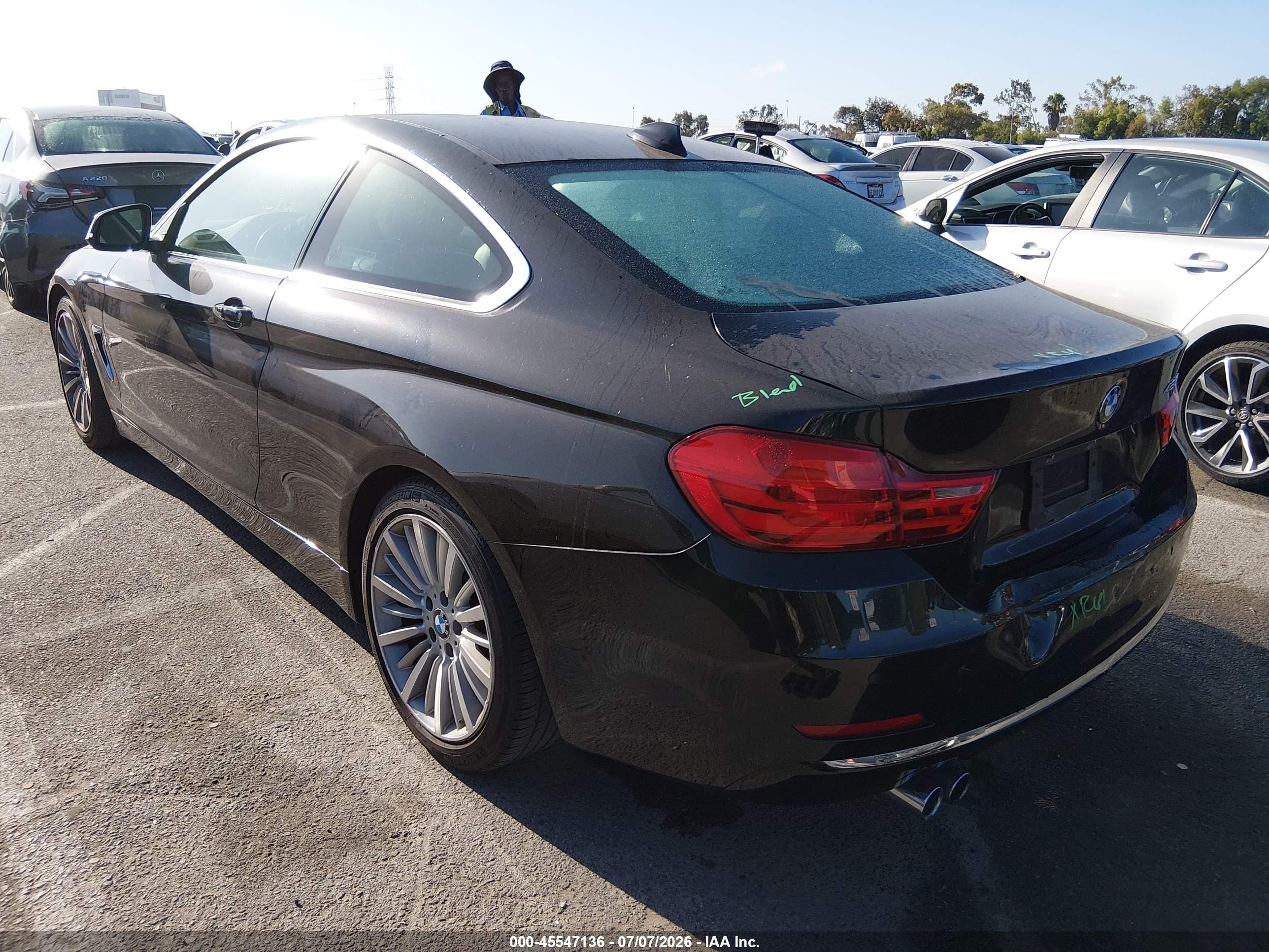 2014 Bmw 428i Black vin: WBA3N7C54EF718635