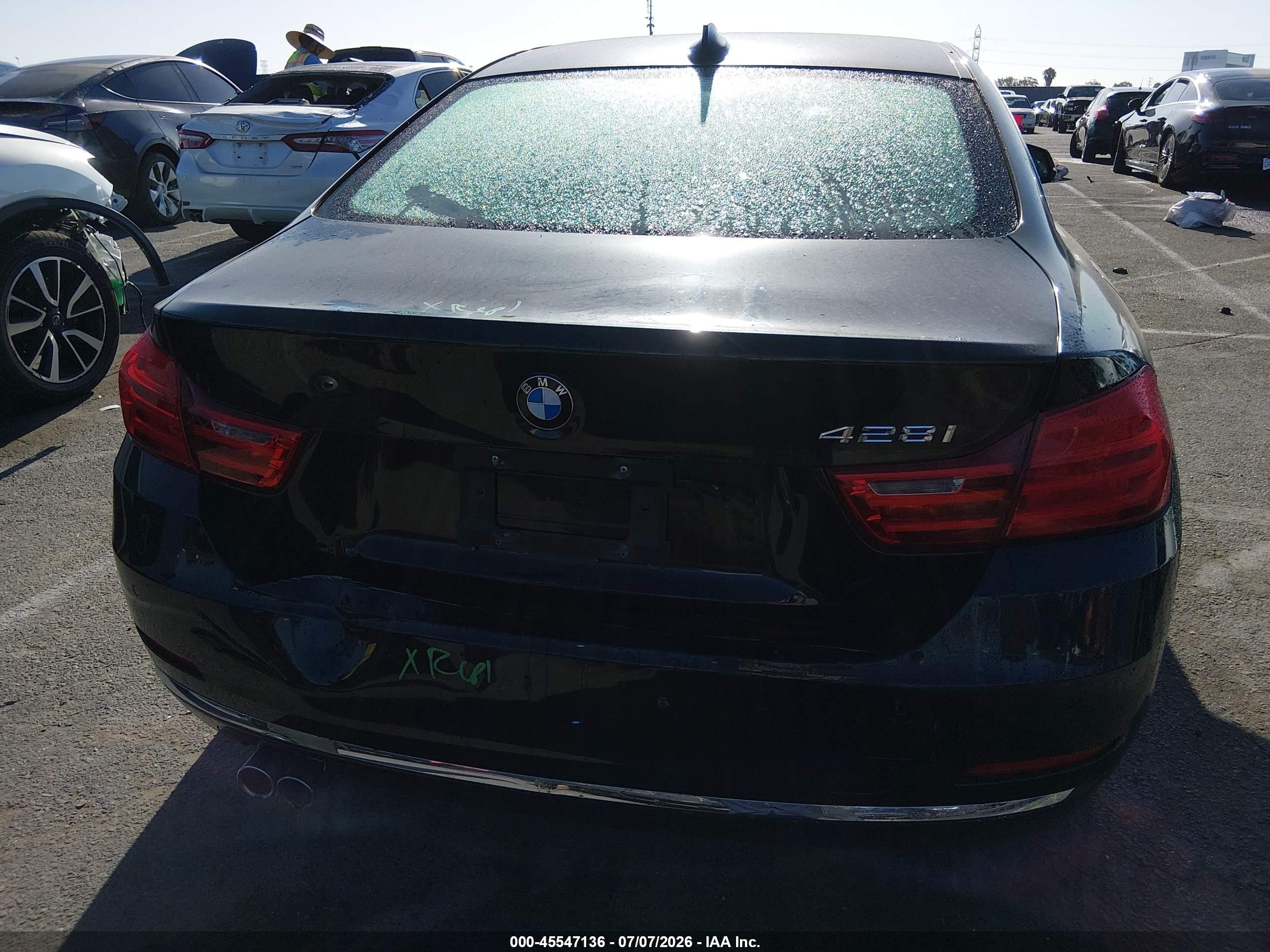 2014 Bmw 428i Black vin: WBA3N7C54EF718635
