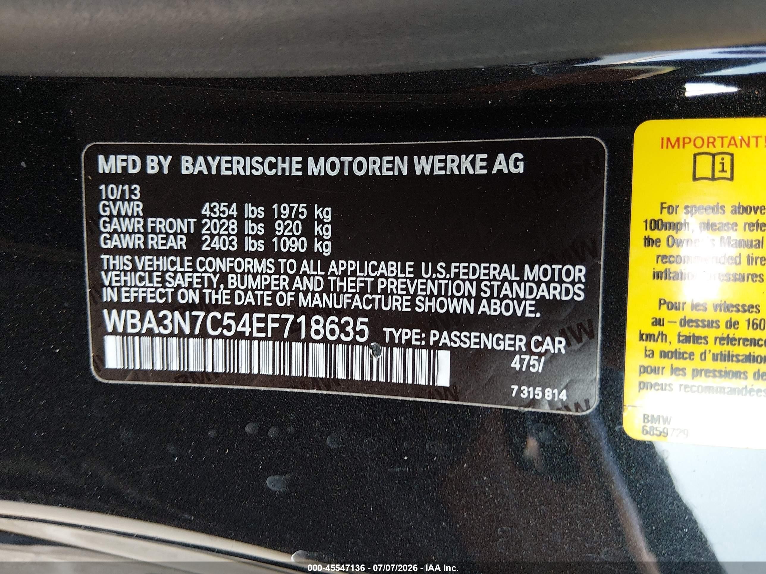 2014 Bmw 428i Black vin: WBA3N7C54EF718635