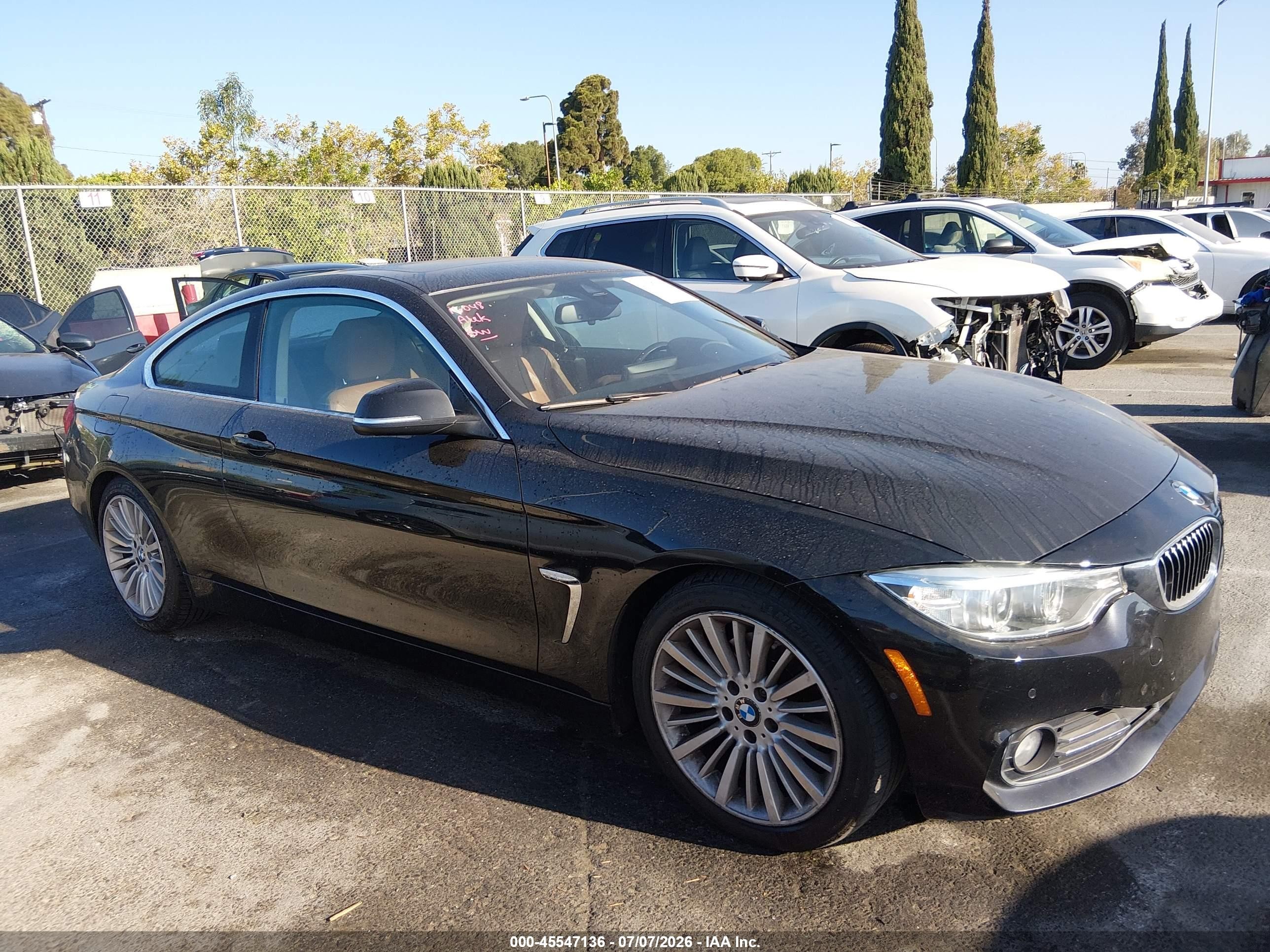 2014 Bmw 428i Black vin: WBA3N7C54EF718635