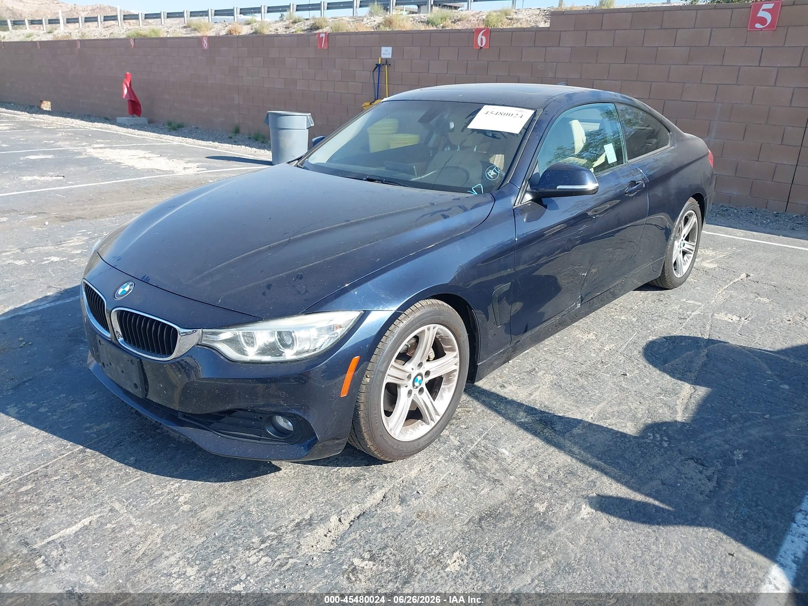 2015 Bmw 428i   Синий vin: WBA3N7C54FK225501