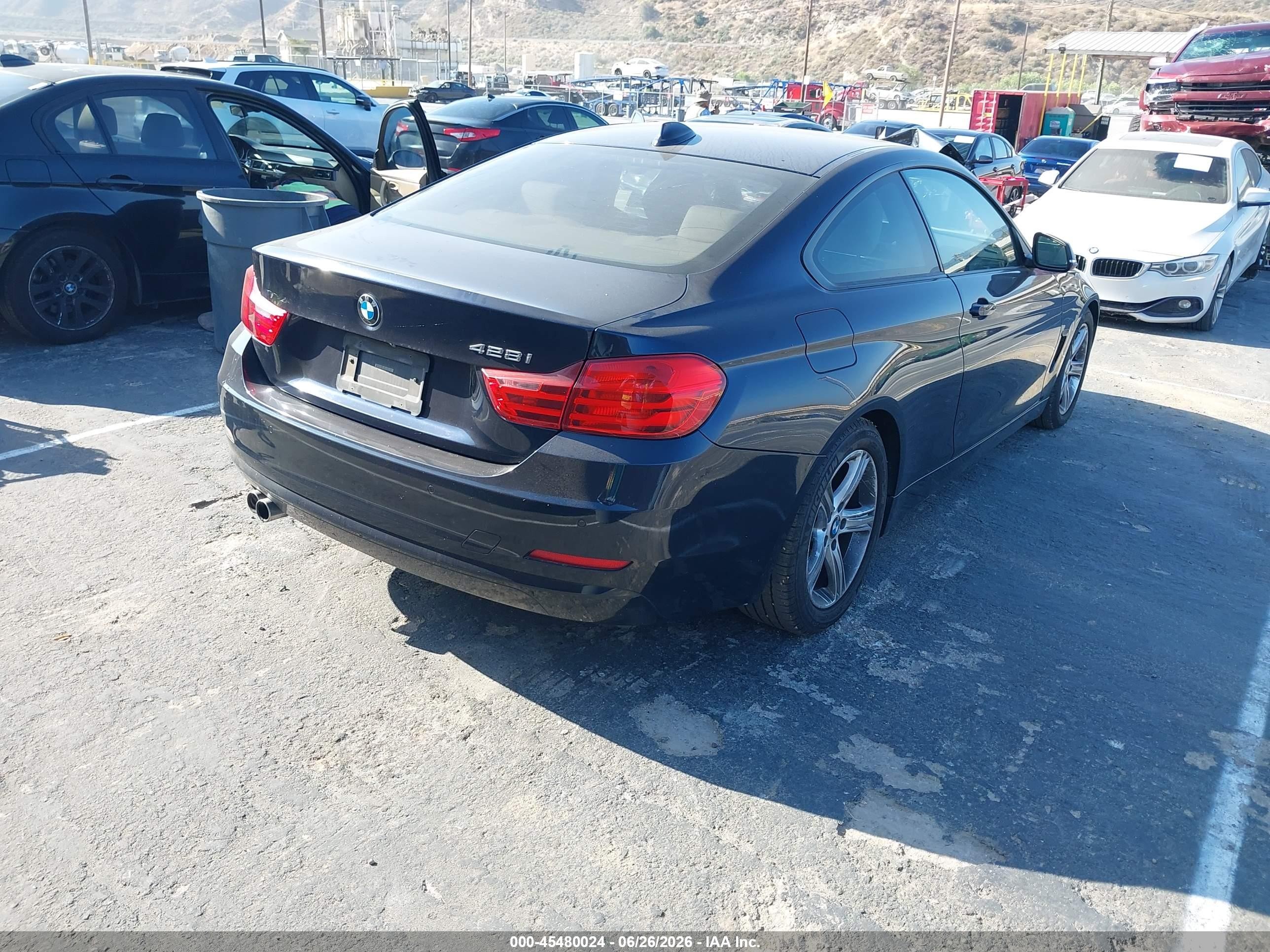 2015 Bmw 428i   Синий vin: WBA3N7C54FK225501