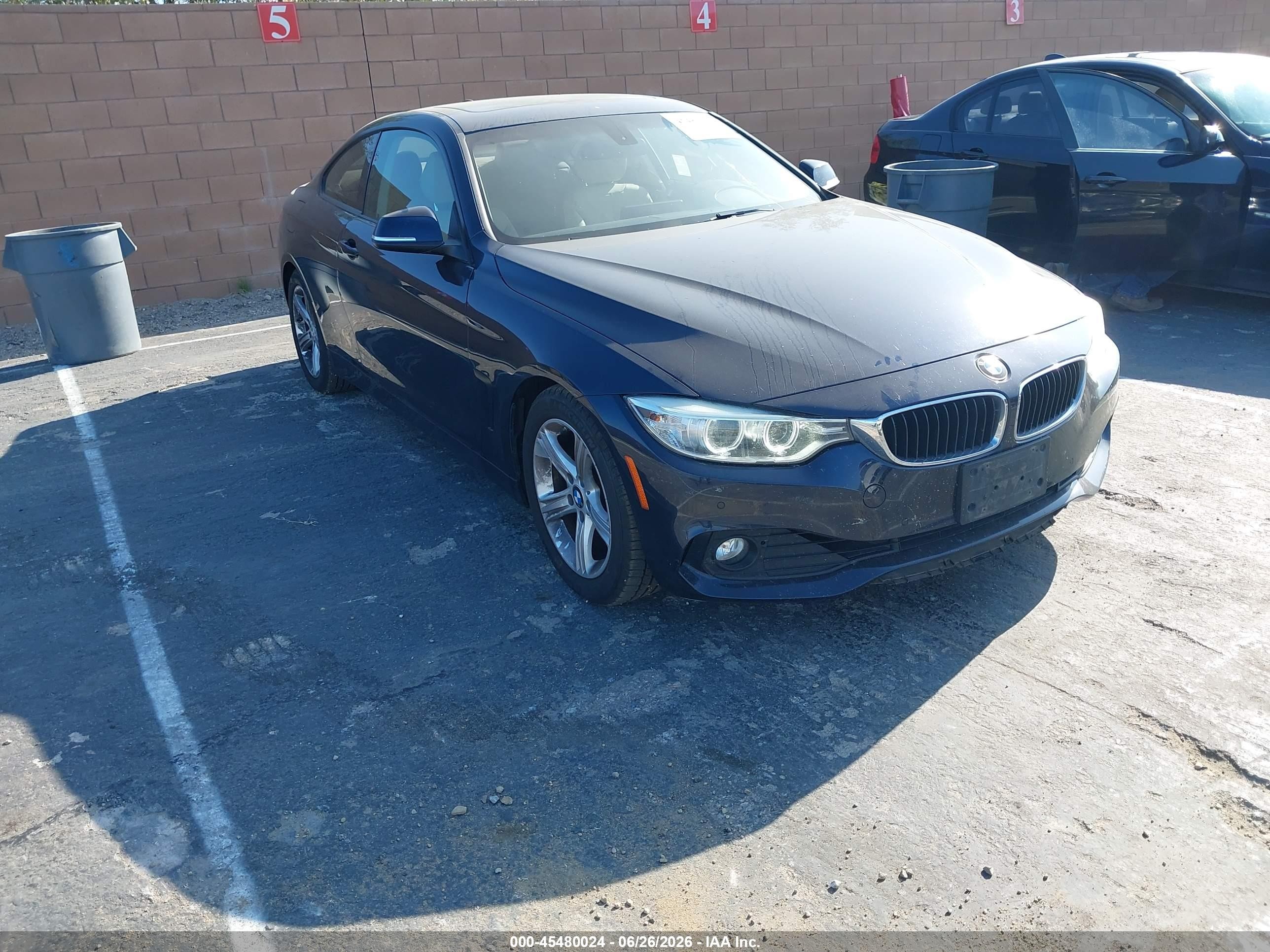 2015 Bmw 428i   Синий vin: WBA3N7C54FK225501
