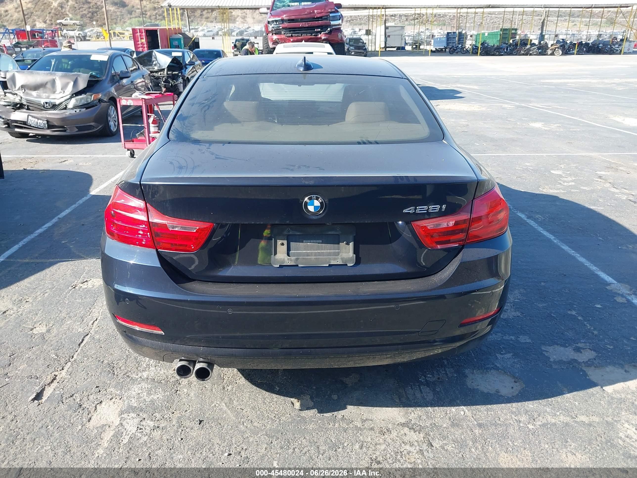 2015 Bmw 428i   Синий vin: WBA3N7C54FK225501