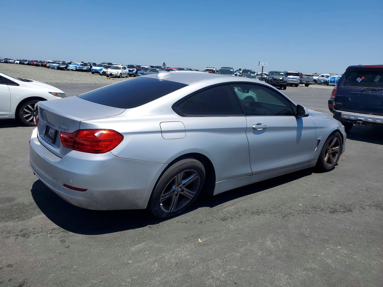 2014 Bmw 428 I Silver vin: WBA3N7C55EF719311