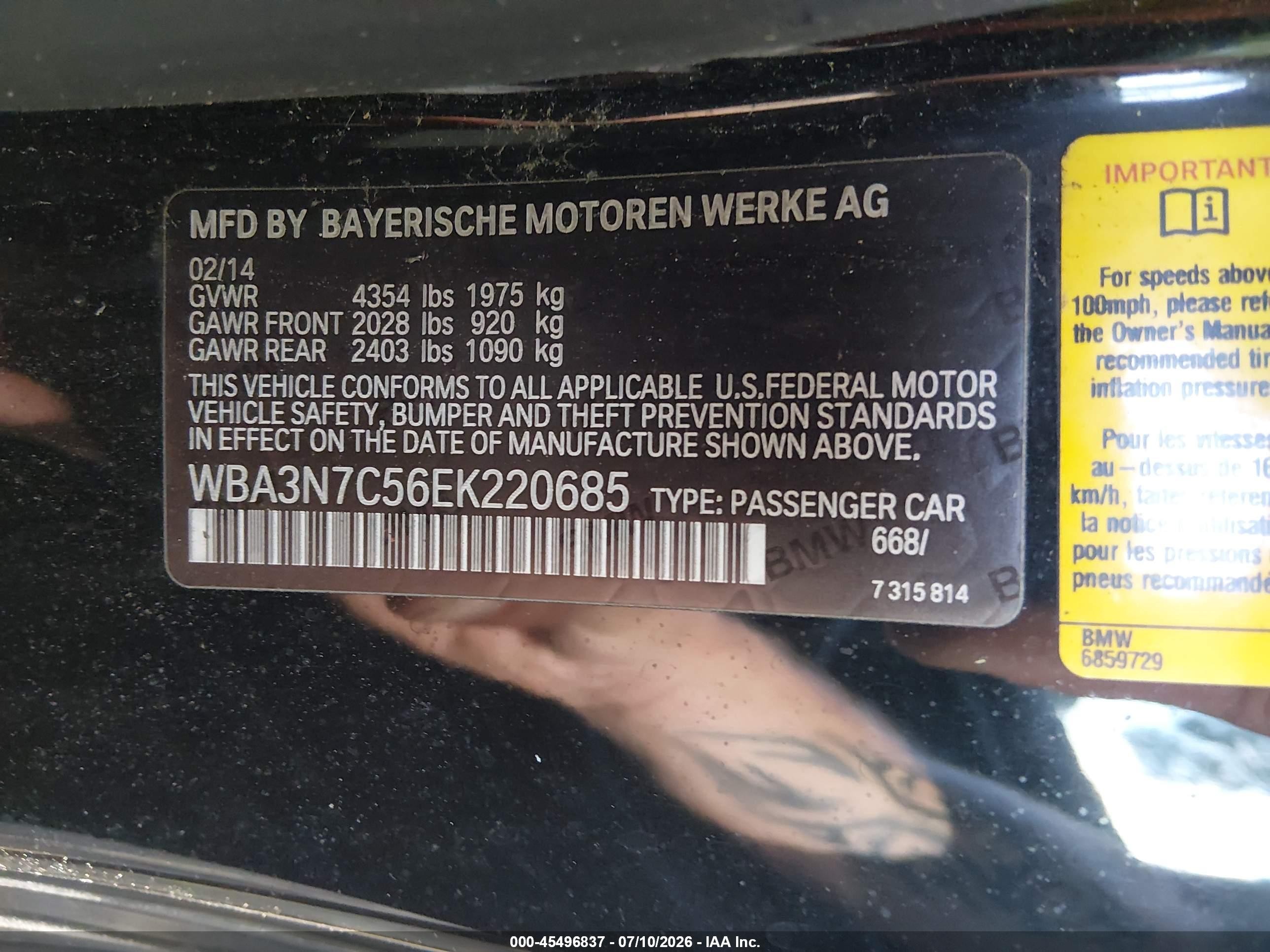 2014 Bmw 428i   Black vin: WBA3N7C56EK220685