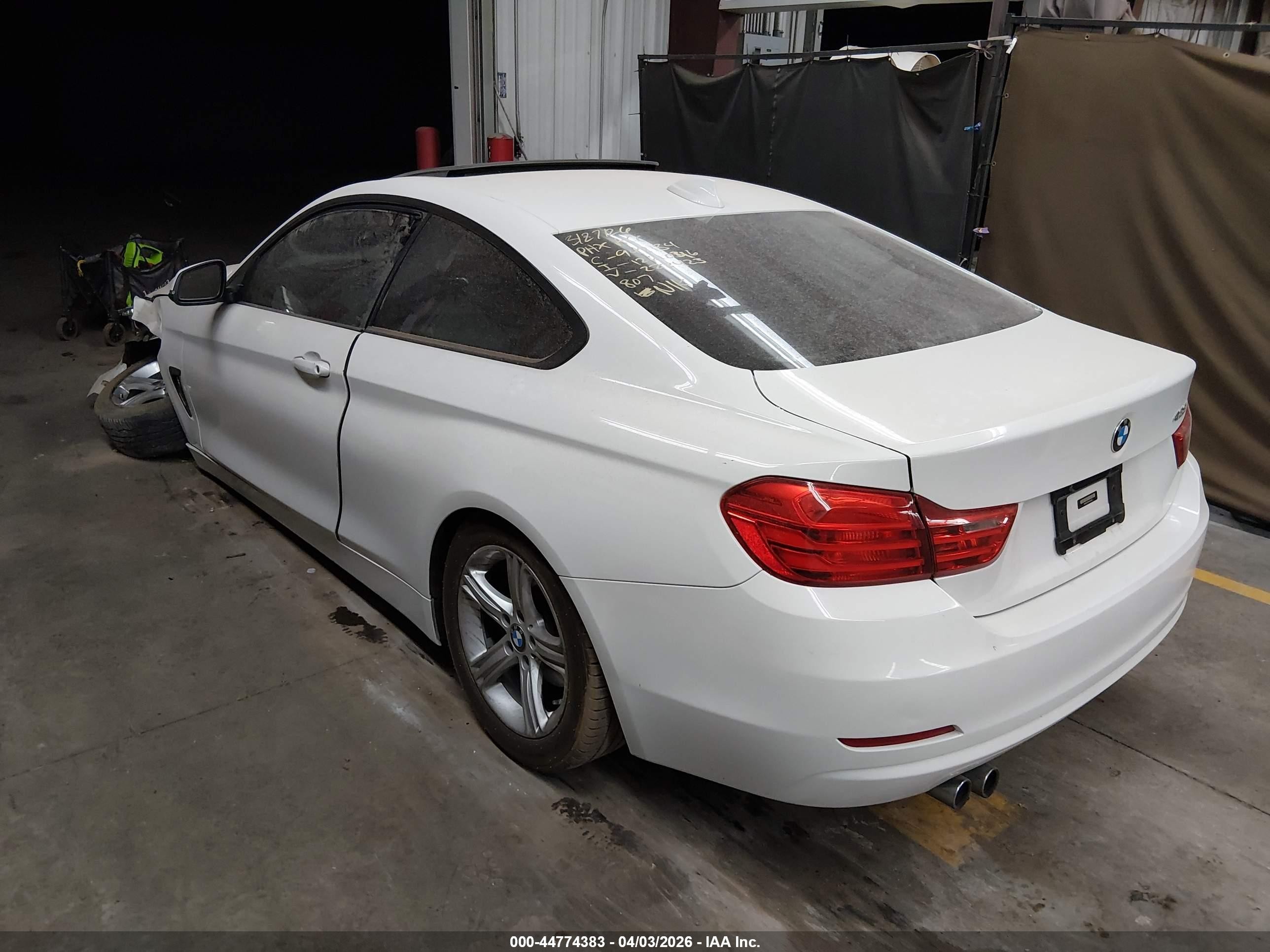 2015 Bmw 428i   White vin: WBA3N7C56FK222423