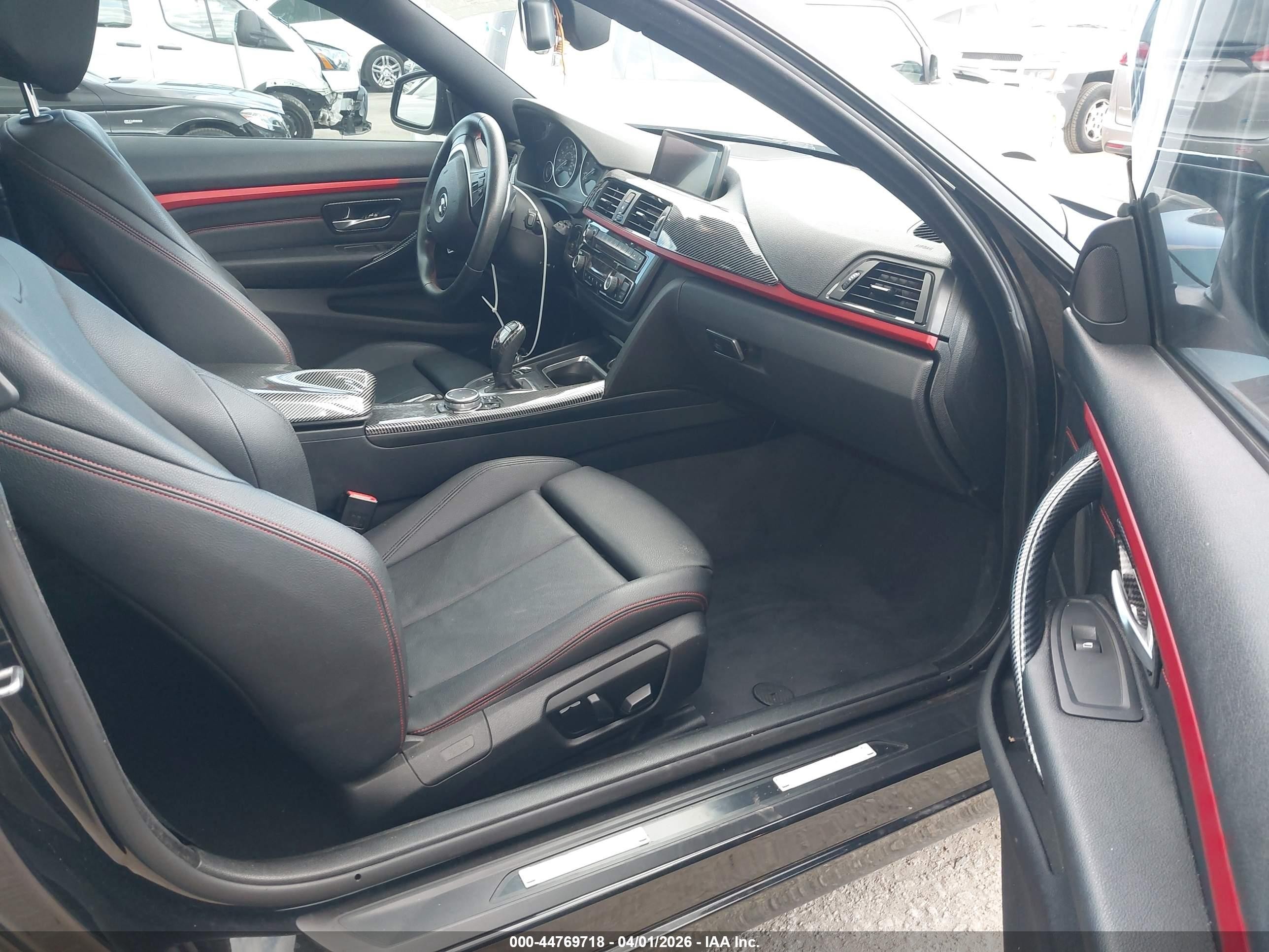 2015 Bmw 428i Черный vin: WBA3N7C56FK223460
