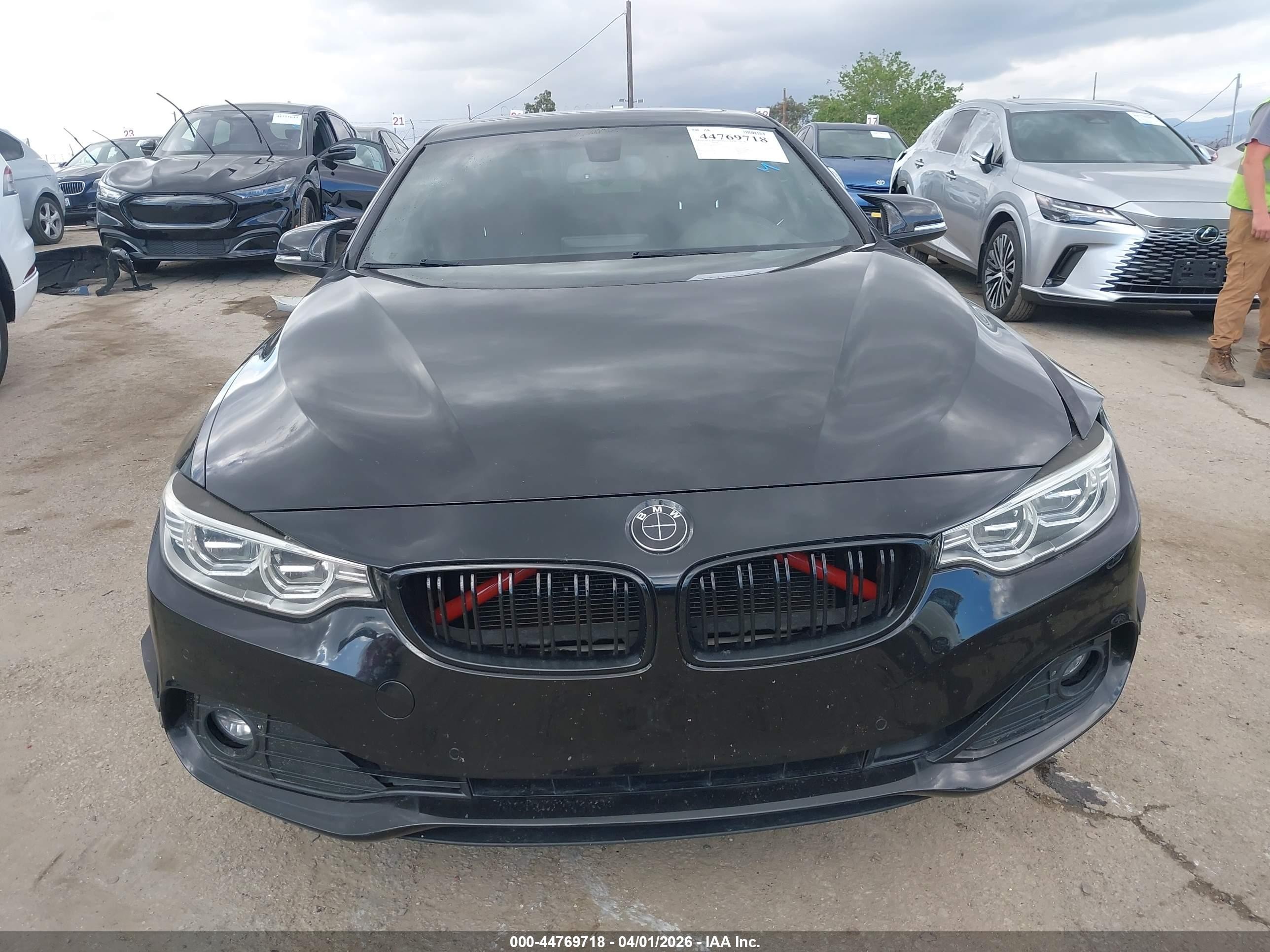 2015 Bmw 428i Черный vin: WBA3N7C56FK223460
