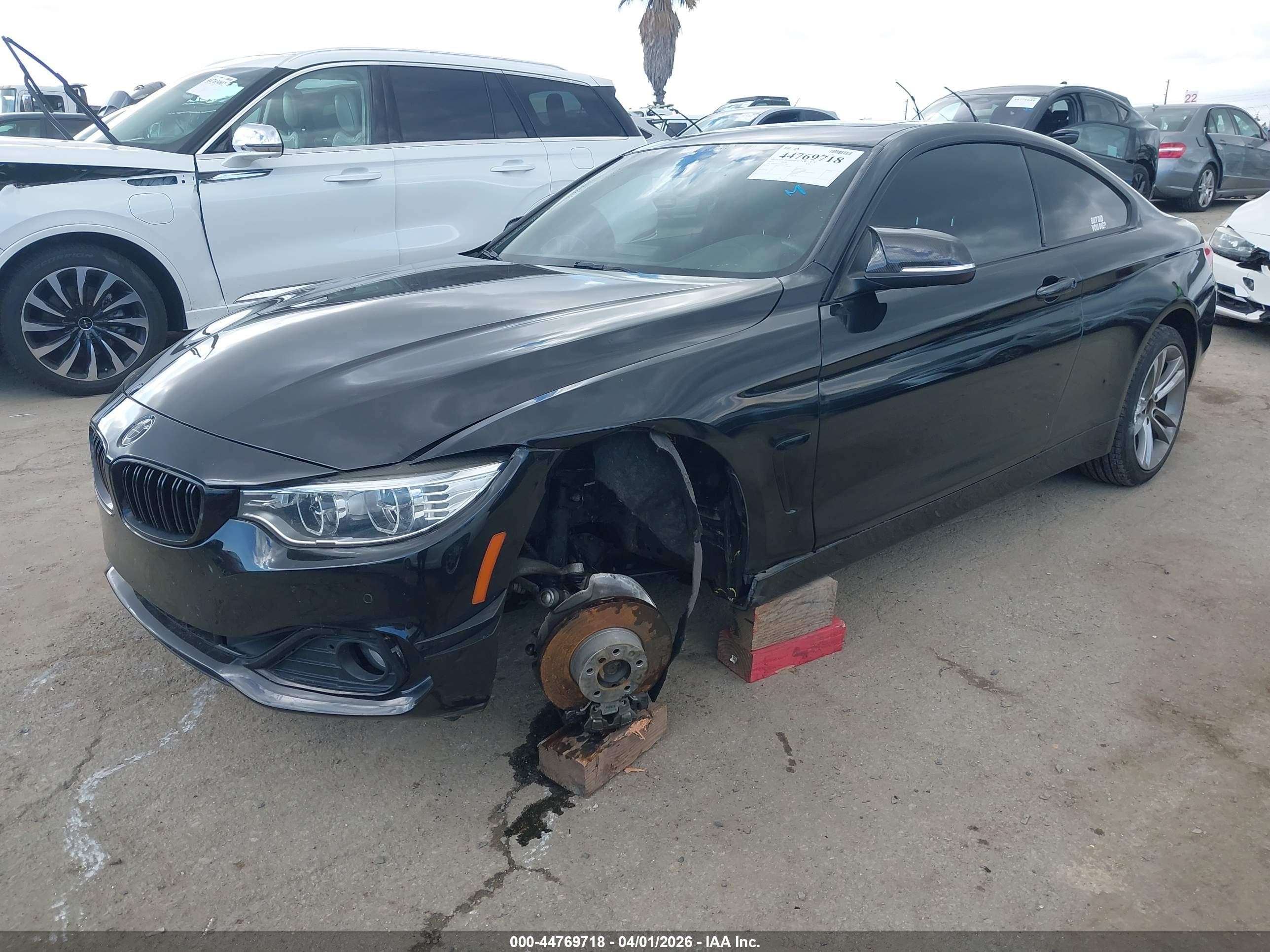 2015 Bmw 428i Черный vin: WBA3N7C56FK223460