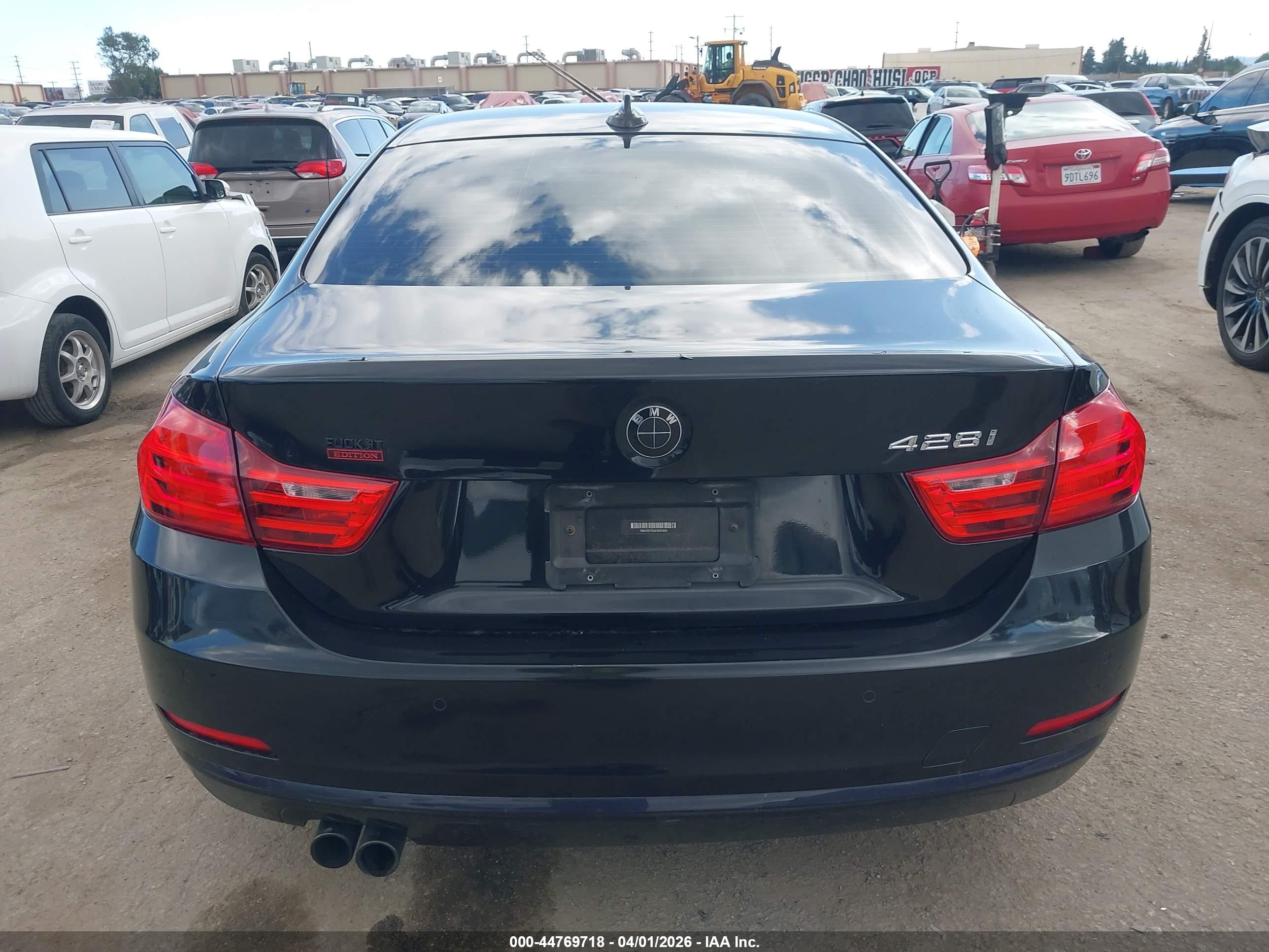 2015 Bmw 428i Черный vin: WBA3N7C56FK223460