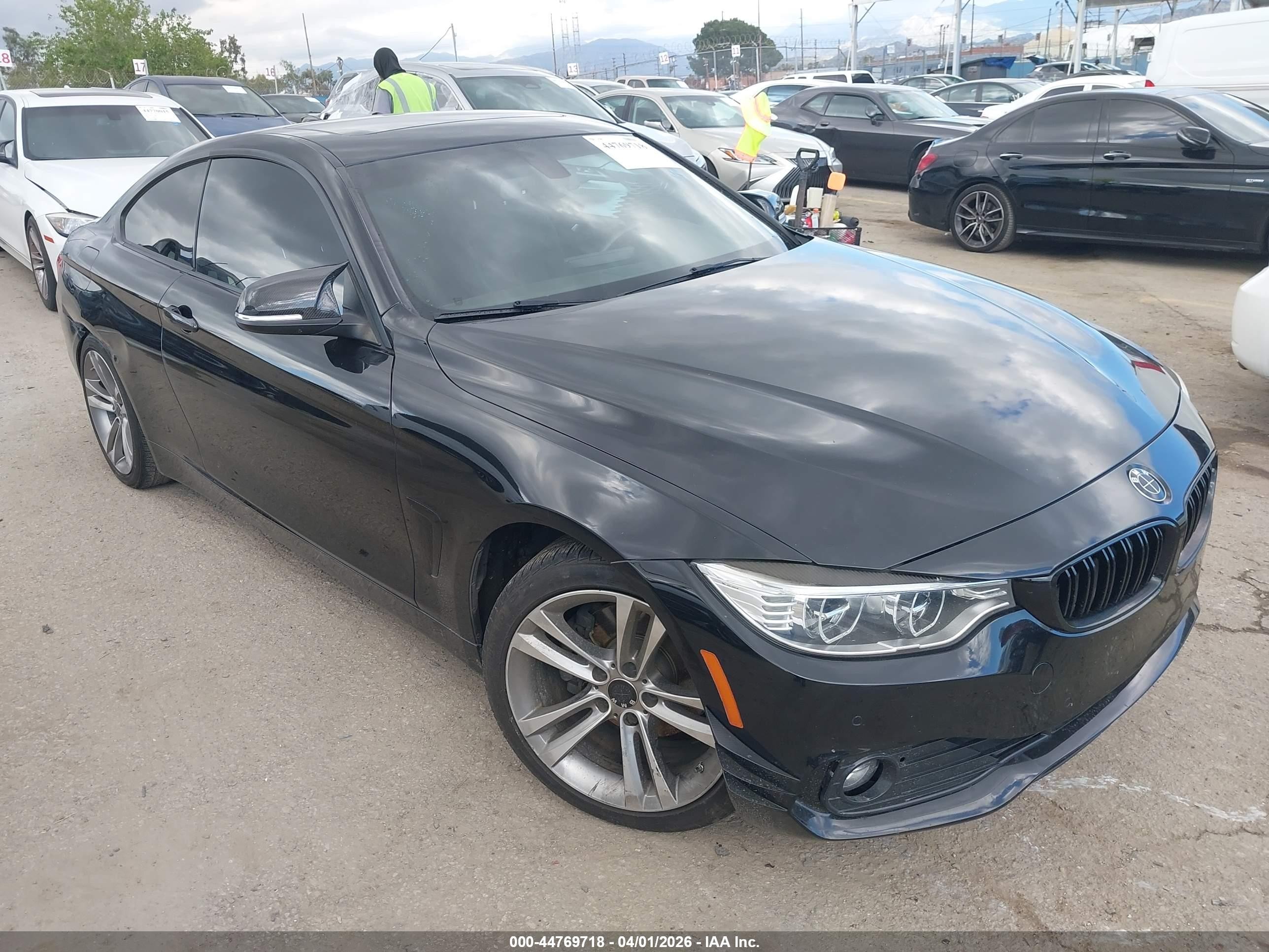 2015 Bmw 428i Черный vin: WBA3N7C56FK223460