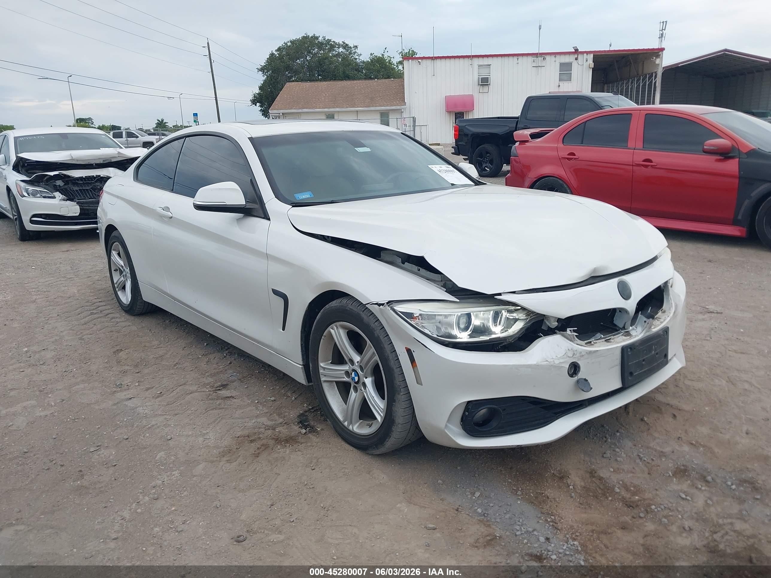 2015 Bmw 428i   White vin: WBA3N7C56FK225483