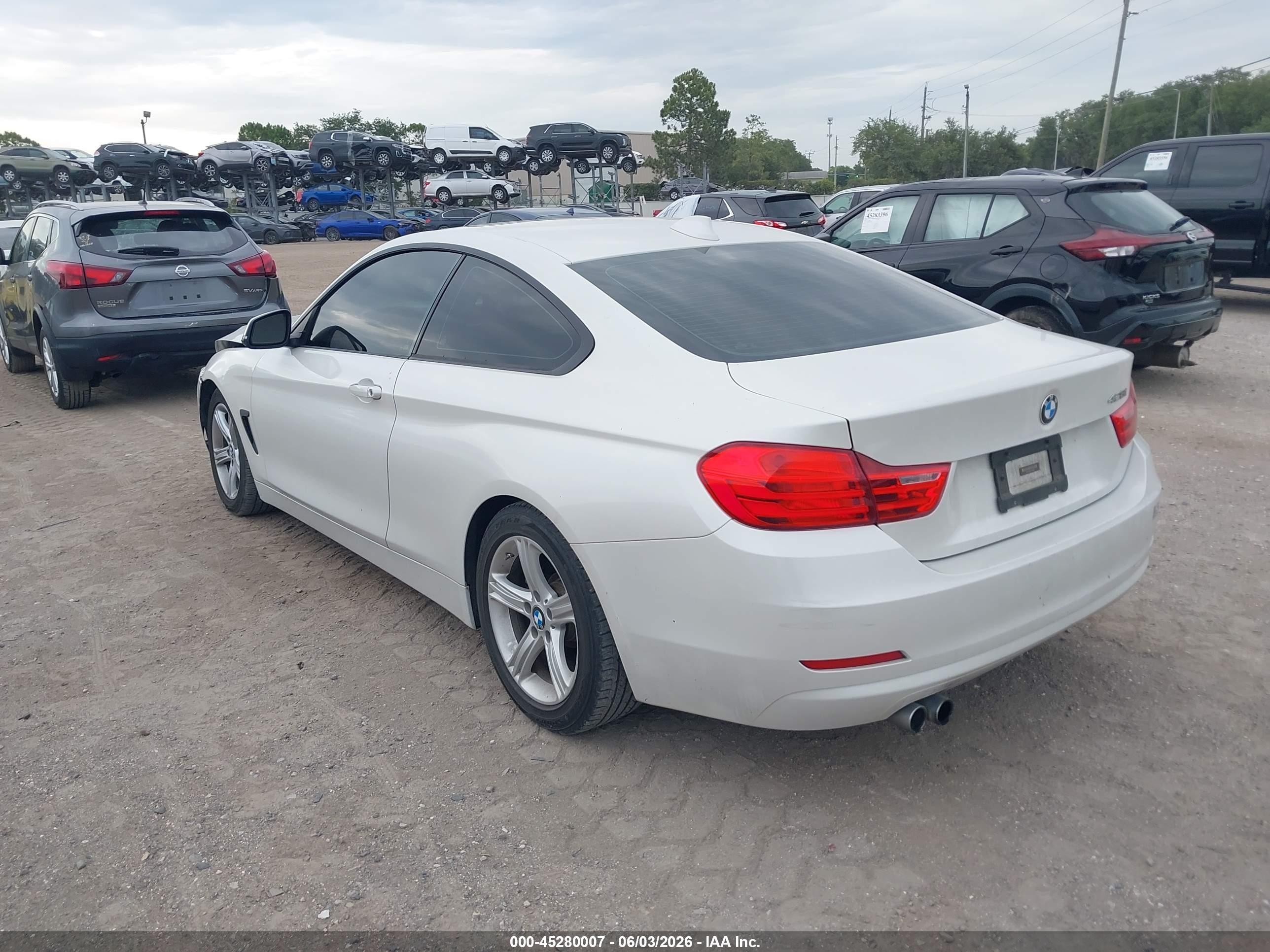 2015 Bmw 428i   White vin: WBA3N7C56FK225483